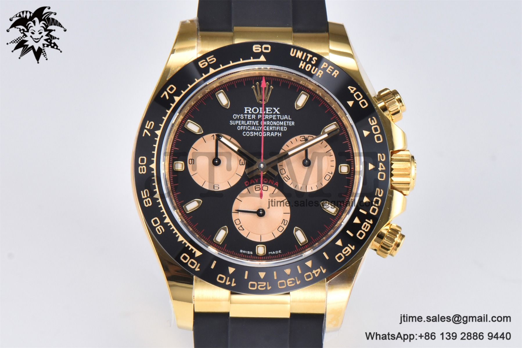 Daytona 116518 YG Gold Factory 1:1 Best Edition Black Dial on Oysterflex Rubber Strap SA4130 (Tungsten Heavy Version) - Image 3