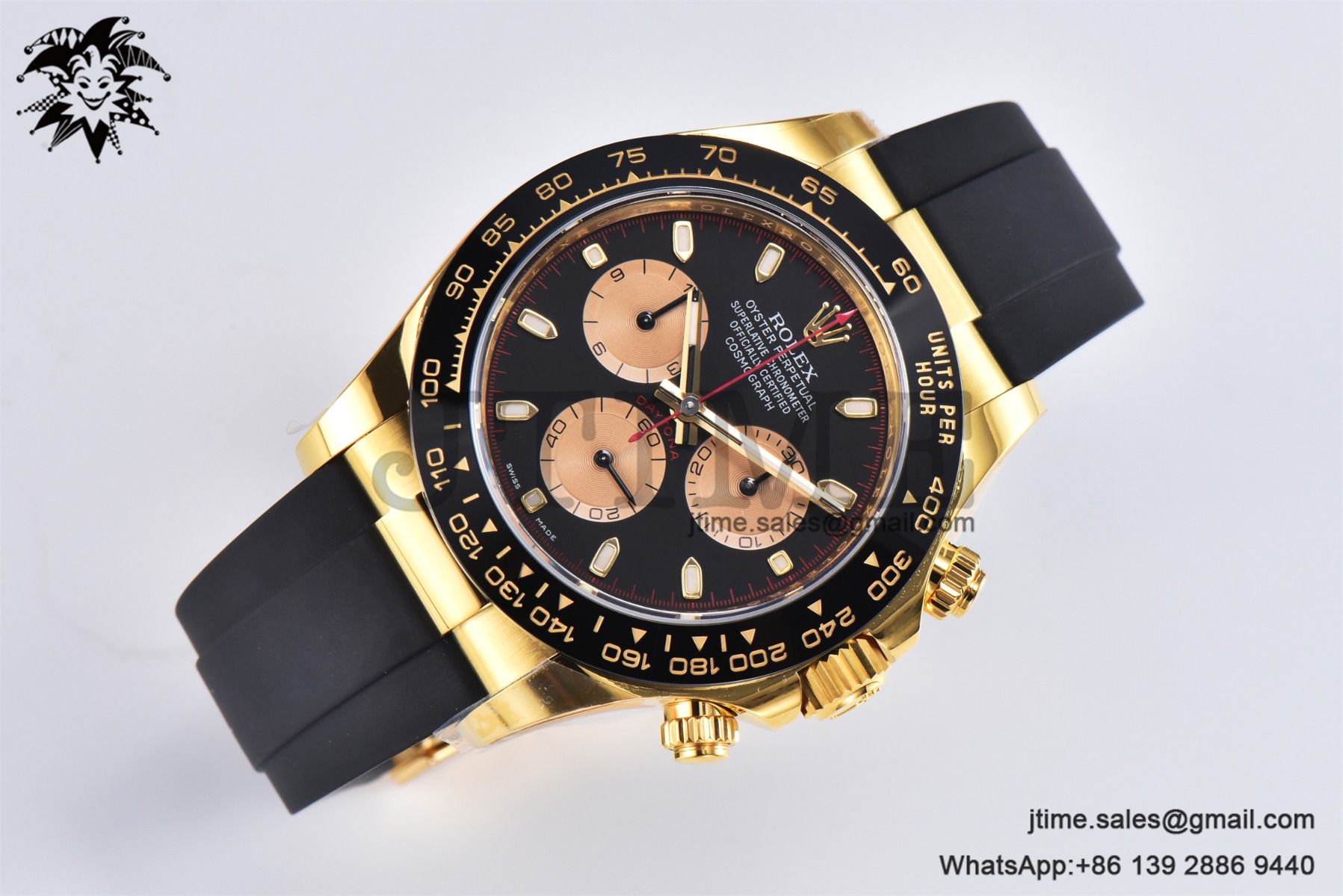 Daytona 116518 YG Gold Factory 1:1 Best Edition Black Dial on Oysterflex Rubber Strap SA4130 (Tungsten Heavy Version) - Image 5