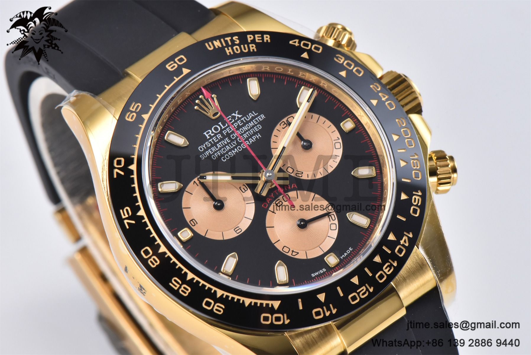 Daytona 116518 YG Gold Factory 1:1 Best Edition Black Dial on Oysterflex Rubber Strap SA4130 (Tungsten Heavy Version) - Image 6