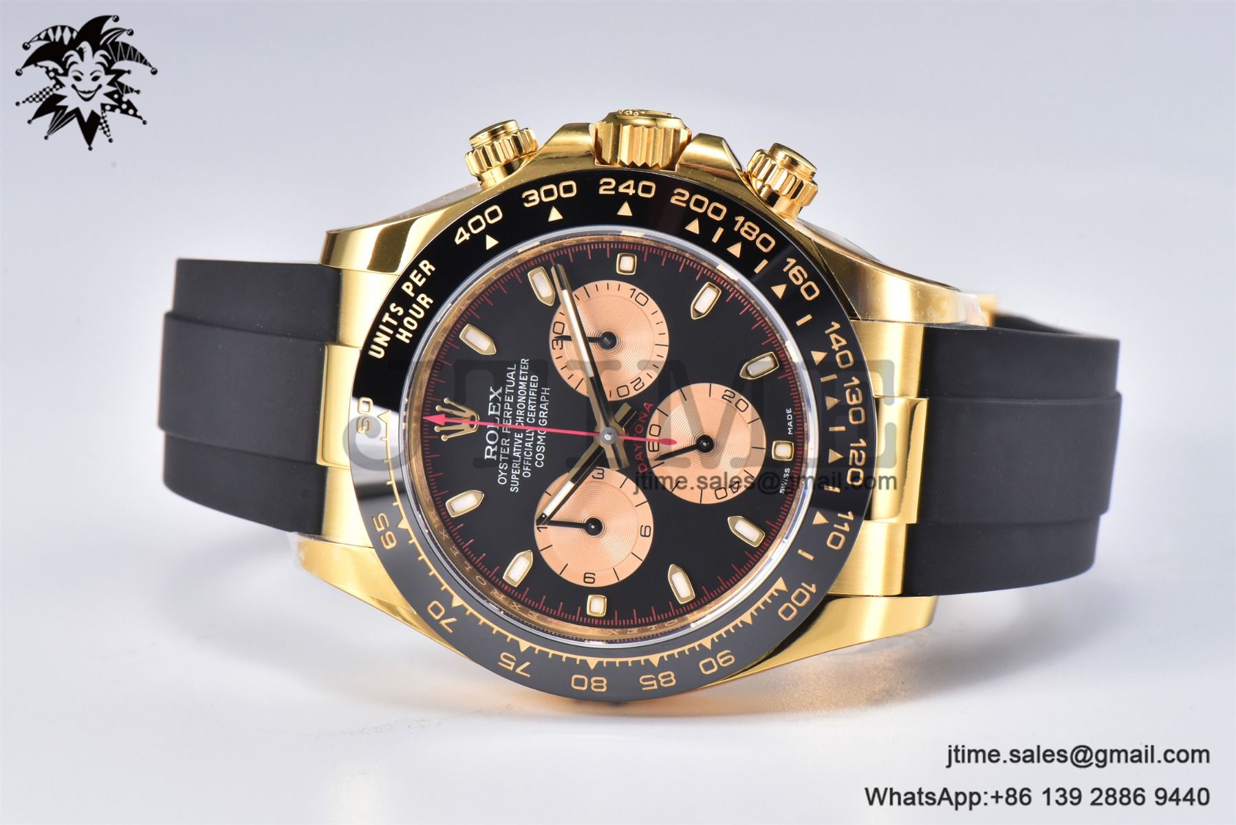 Daytona 116518 YG Gold Factory 1:1 Best Edition Black Dial on Oysterflex Rubber Strap SA4130 (Tungsten Heavy Version) - Image 4