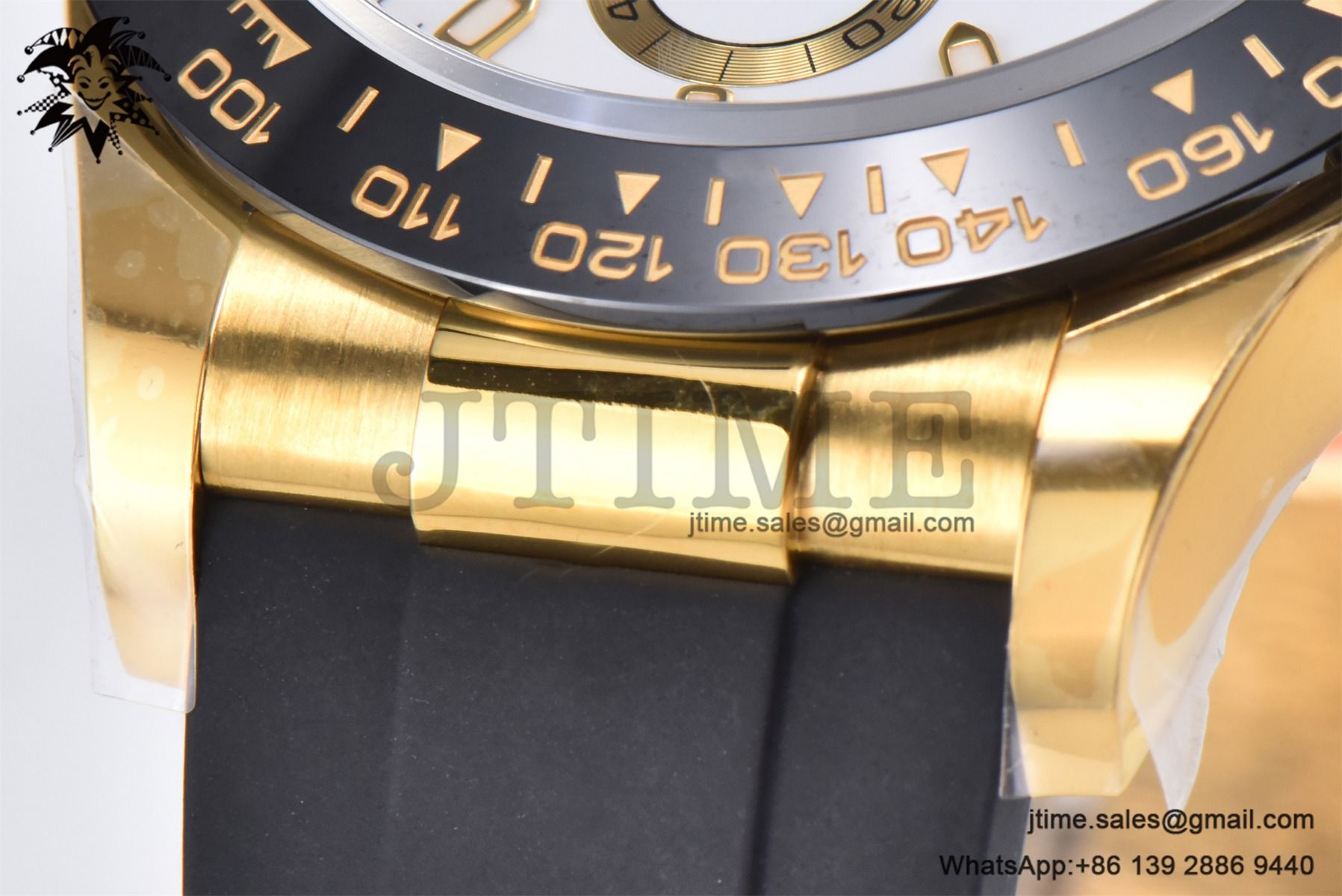 Daytona 116518 YG Gold Factory 1:1 Best Edition White Dial on Oysterflex Rubber Strap SA4130 (Tungsten Heavy Version) - Image 8