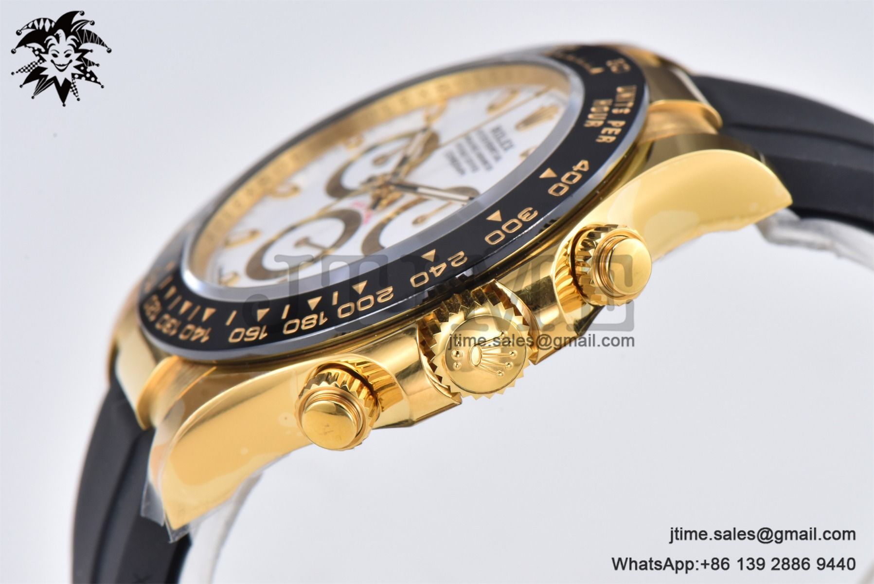 Daytona 116518 YG Gold Factory 1:1 Best Edition White Dial on Oysterflex Rubber Strap SA4130 (Tungsten Heavy Version) - Image 4