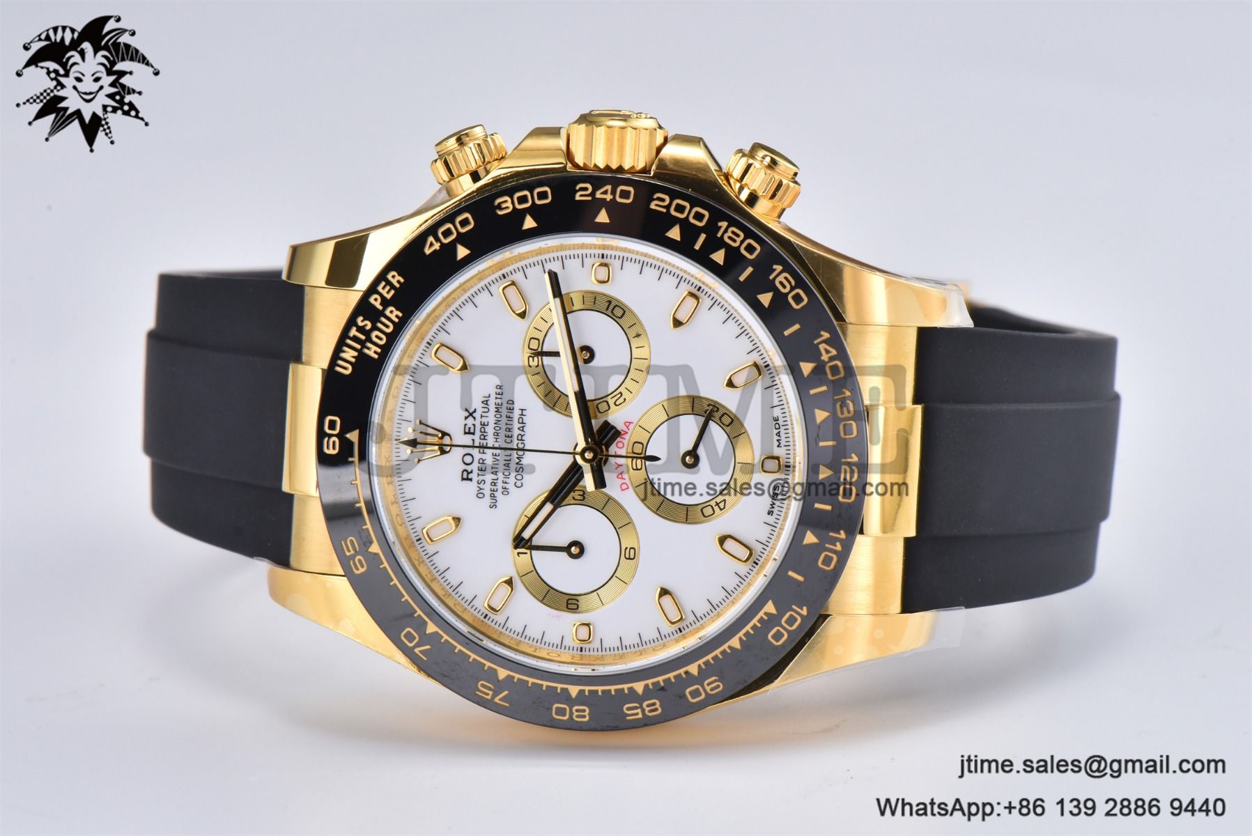 Daytona 116518 YG Gold Factory 1:1 Best Edition White Dial on Oysterflex Rubber Strap SA4130 (Tungsten Heavy Version) - Image 3