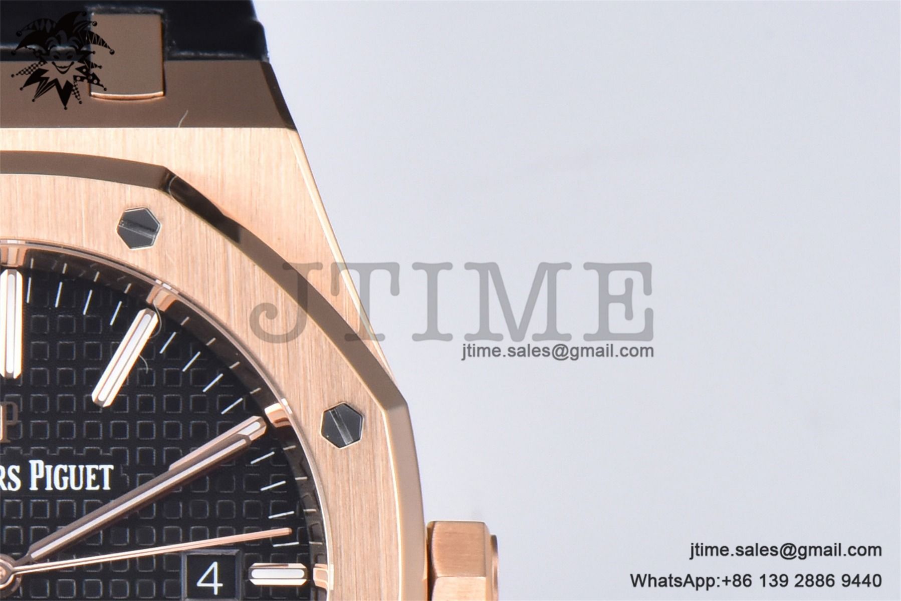 Royal Oak 41mm 15400 RG APSF 1:1 Best Edition Black Dial on Black Leather Strap SA3120 Super Clone V4 (Tungsten Heavy Version) - Image 8