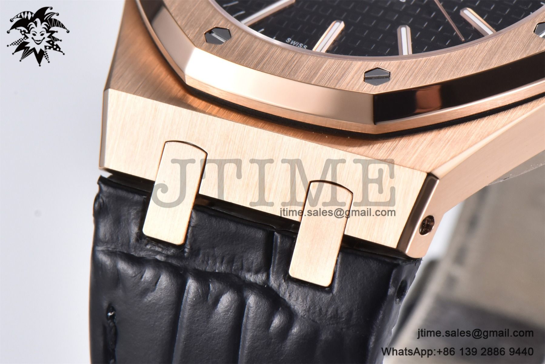 Royal Oak 41mm 15400 RG APSF 1:1 Best Edition Black Dial on Black Leather Strap SA3120 Super Clone V4 (Tungsten Heavy Version) - Image 11