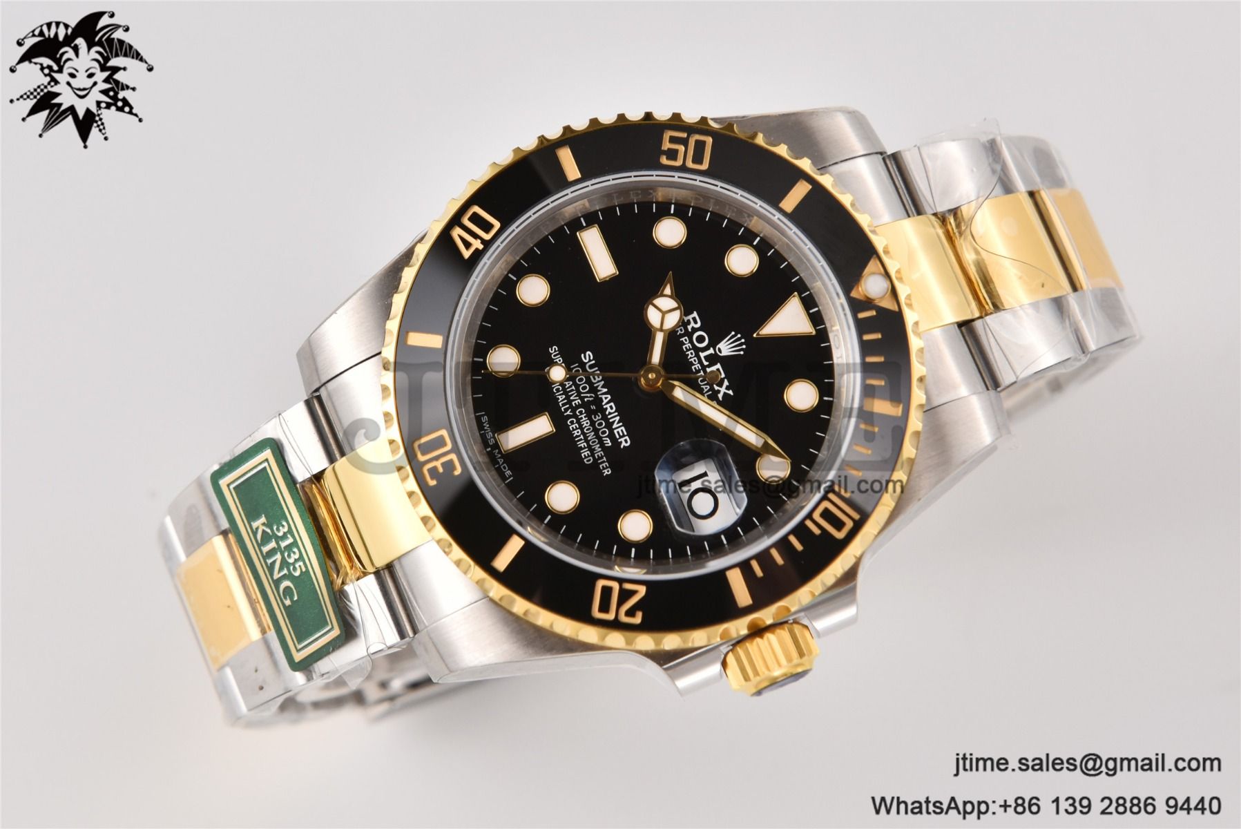 Submariner 116613 LN SS/YG Black Ceramic 904L Steel King 1:1 Best Edition VR3135 - Image 4
