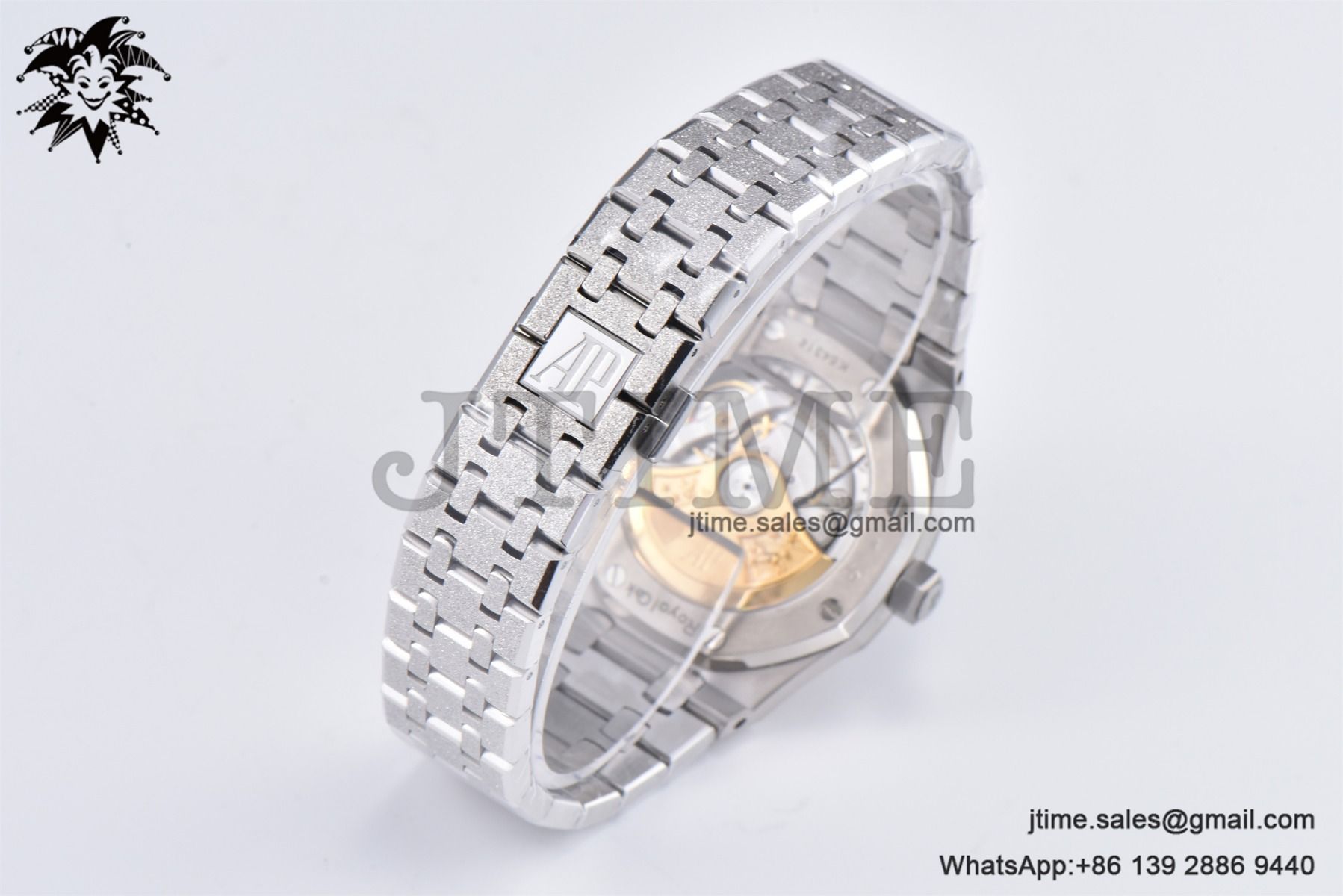 Royal Oak 37mm 15454 Frosted SS APSF 1:1 Best Edition Gray Textured Dial on Frosted SS Bracelet SA3120 Super Clone - Image 16