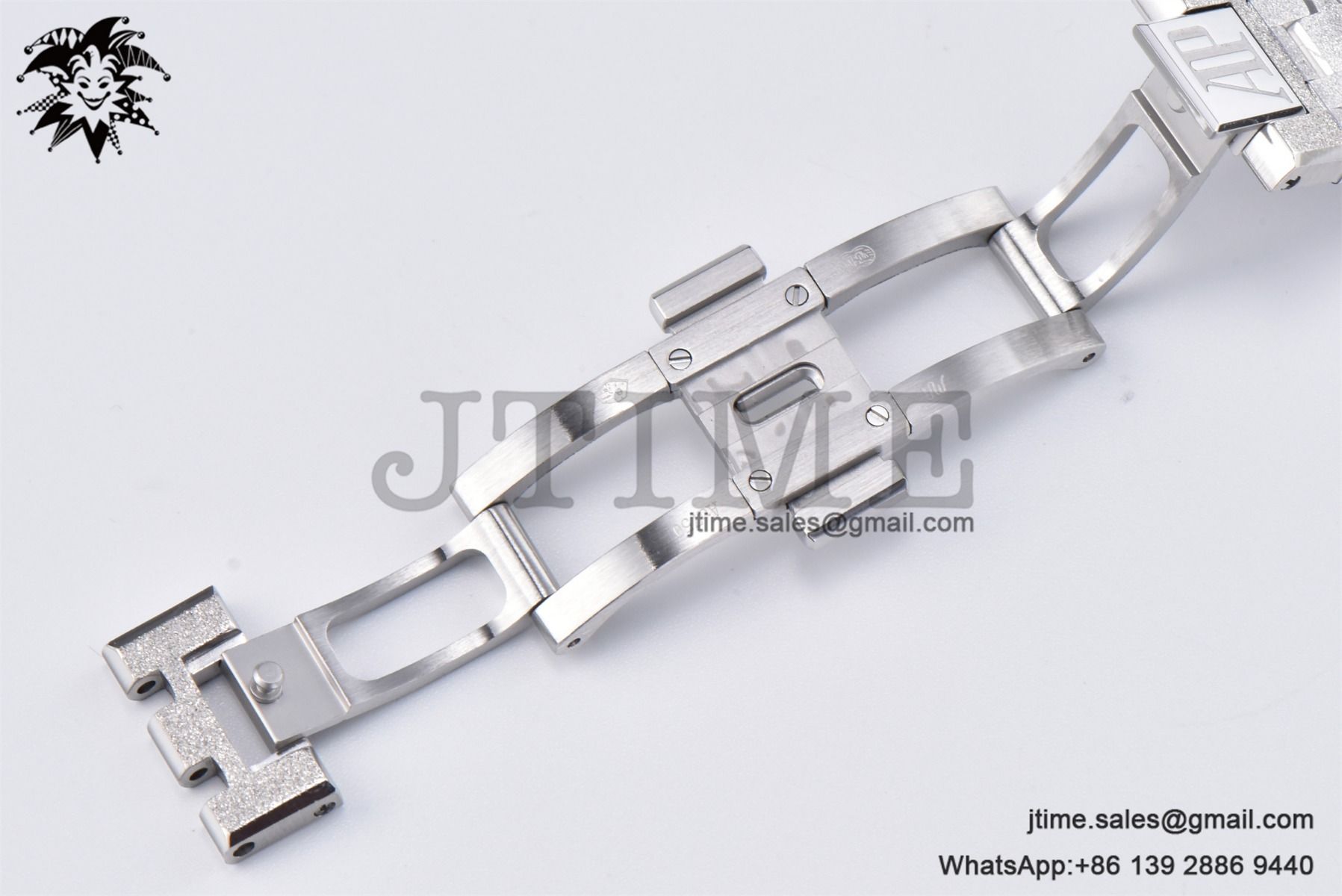 Royal Oak 37mm 15454 Frosted SS APSF 1:1 Best Edition Gray Textured Dial on Frosted SS Bracelet SA3120 Super Clone - Image 18