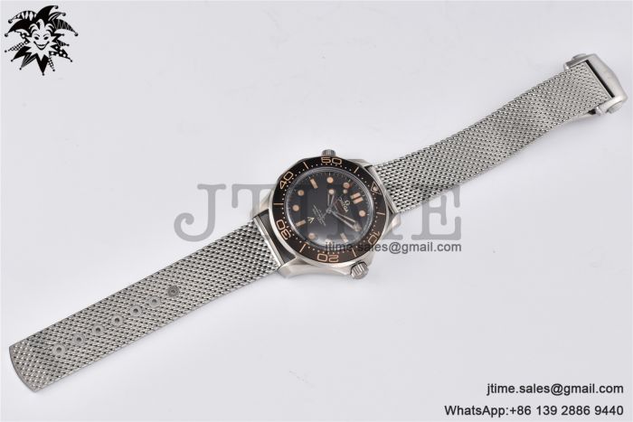Seamaster 300 "No Time to Die" Limited Edition ORF 1:1 Best Edition on SS Mesh Bracelet A8806 - Image 7