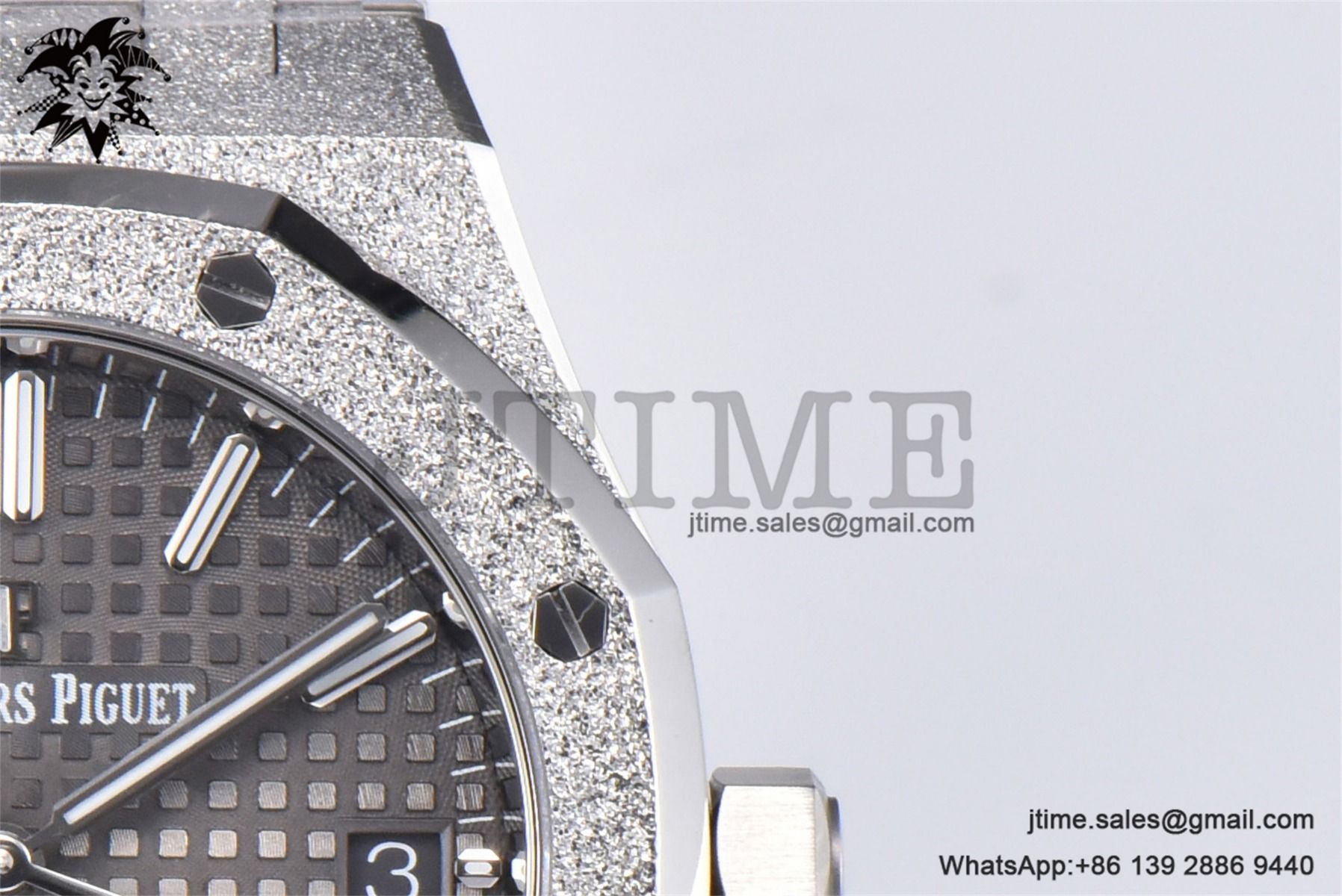 Royal Oak 37mm 15454 Frosted SS APSF 1:1 Best Edition Gray Textured Dial on Frosted SS Bracelet SA3120 Super Clone - Image 10