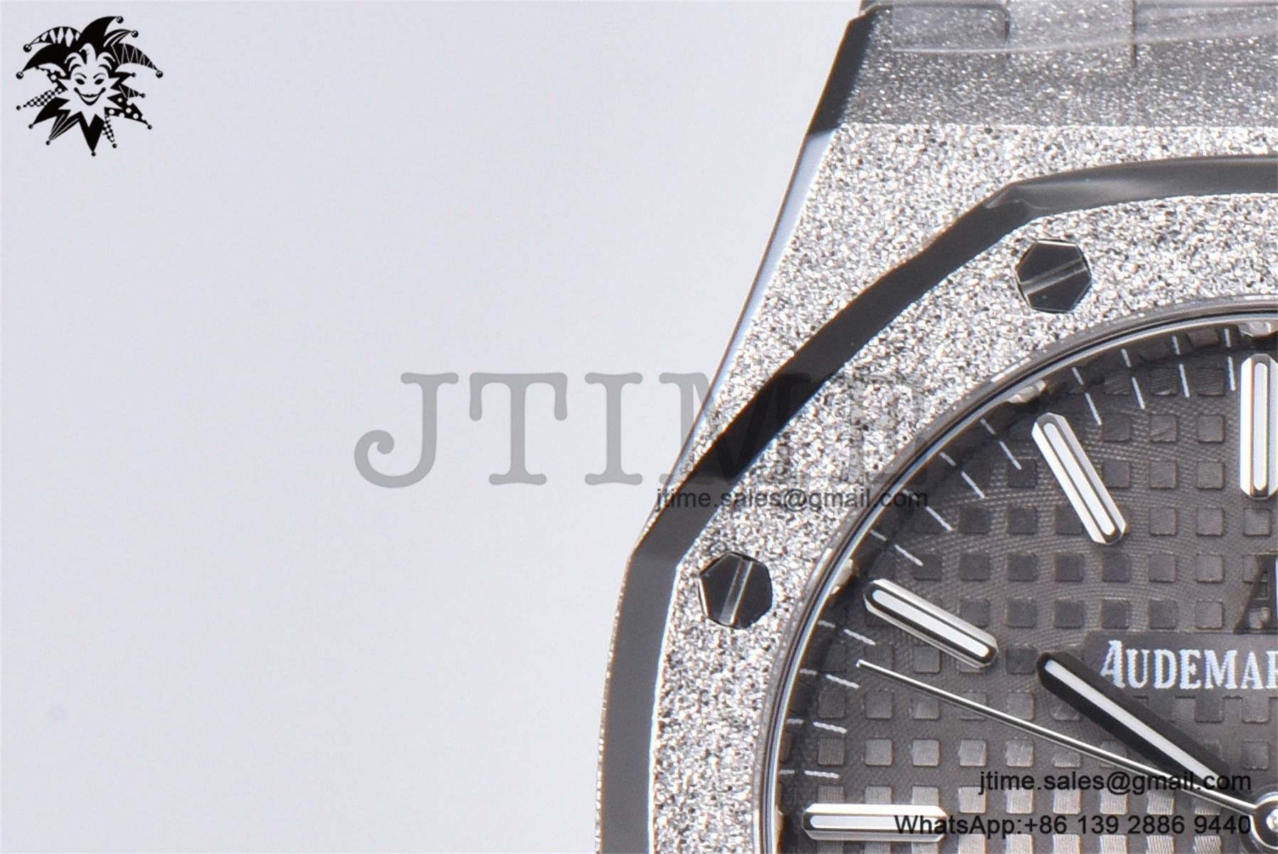 Royal Oak 37mm 15454 Frosted SS APSF 1:1 Best Edition Gray Textured Dial on Frosted SS Bracelet SA3120 Super Clone - Image 9