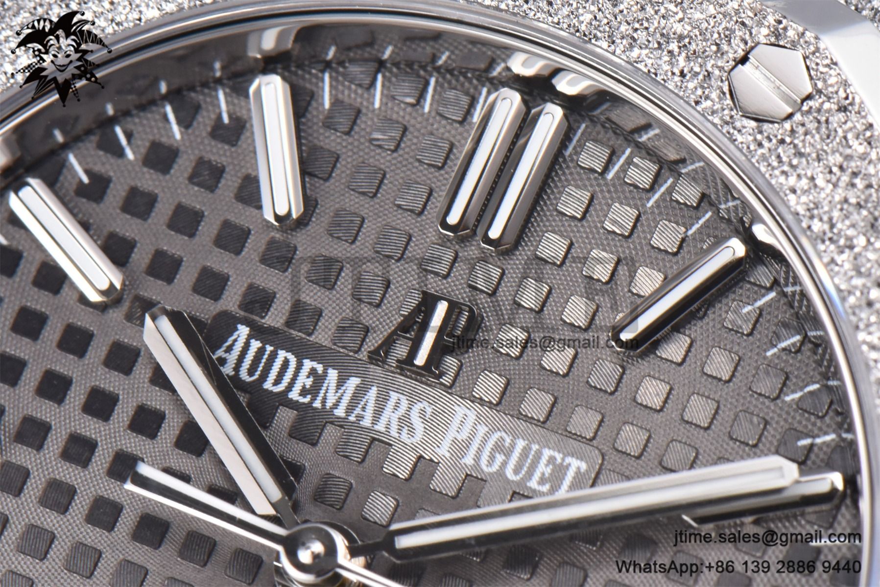 Royal Oak 37mm 15454 Frosted SS APSF 1:1 Best Edition Gray Textured Dial on Frosted SS Bracelet SA3120 Super Clone - Image 11