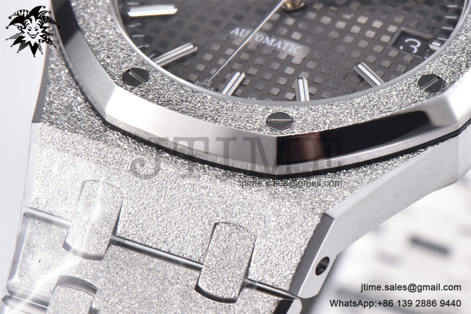 Royal Oak 37mm 15454 Frosted SS APSF 1:1 Best Edition Gray Textured Dial on Frosted SS Bracelet SA3120 Super Clone - Image 14