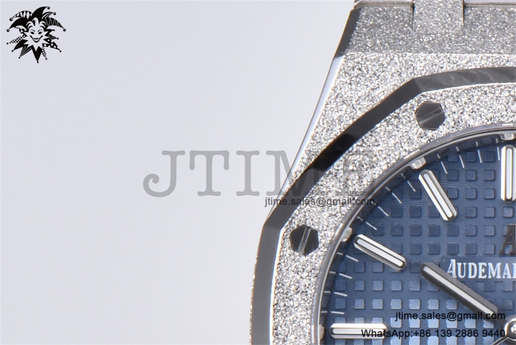 Royal Oak 37mm 15454 Frosted SS APSF 1:1 Best Edition Blue Textured Dial on Frosted SS Bracelet SA3120 Super Clone - Image 7