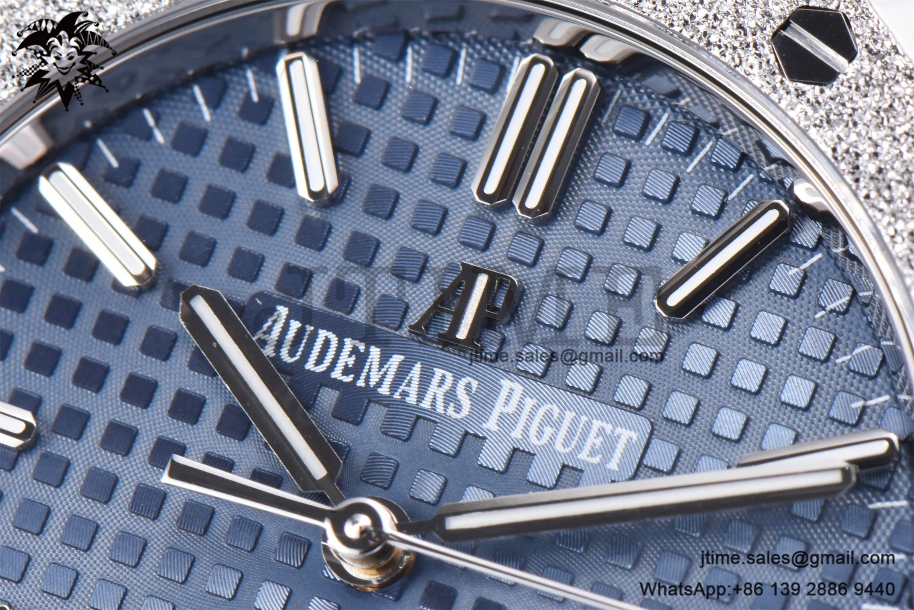 Royal Oak 37mm 15454 Frosted SS APSF 1:1 Best Edition Blue Textured Dial on Frosted SS Bracelet SA3120 Super Clone - Image 8