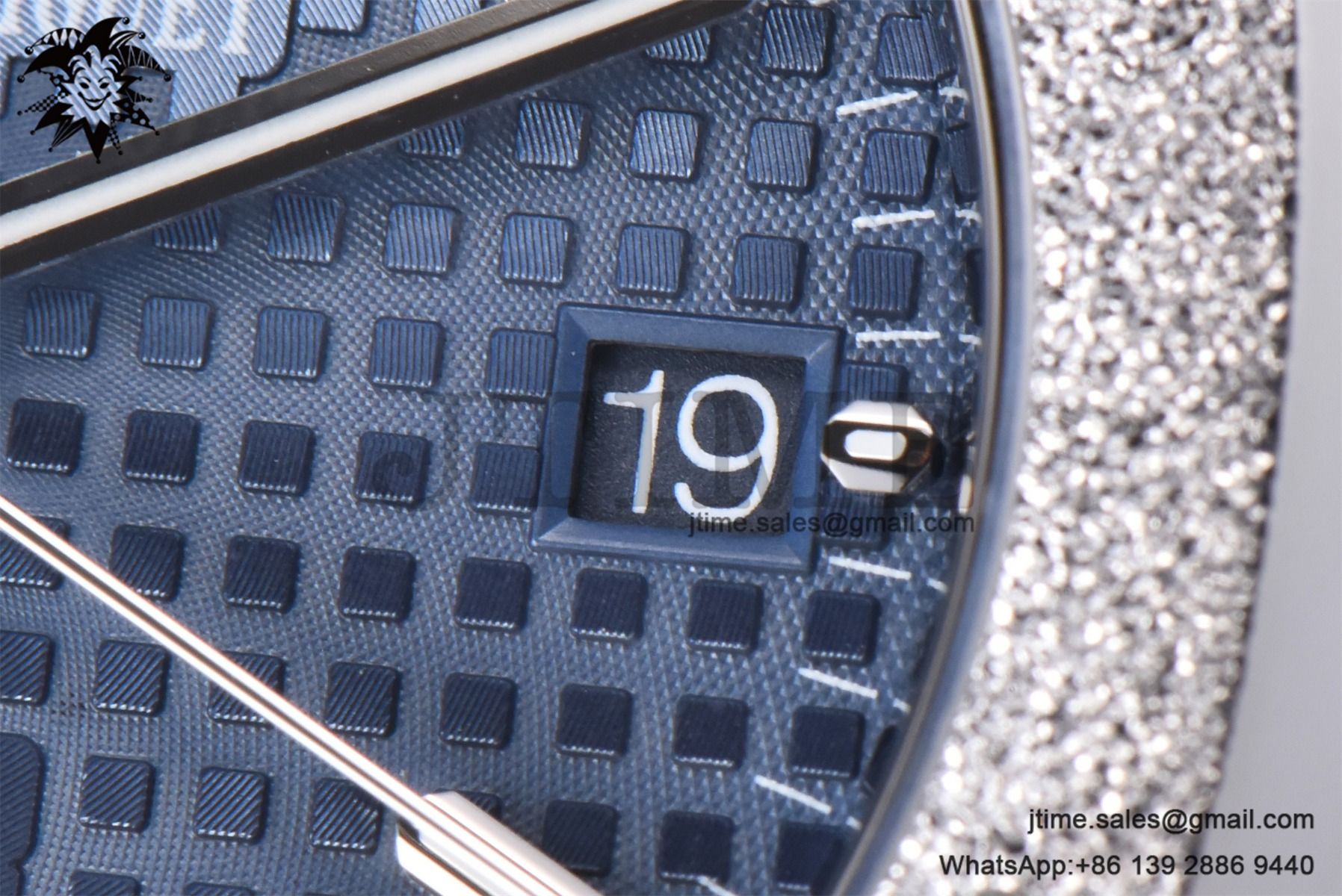 Royal Oak 37mm 15454 Frosted SS APSF 1:1 Best Edition Blue Textured Dial on Frosted SS Bracelet SA3120 Super Clone - Image 10