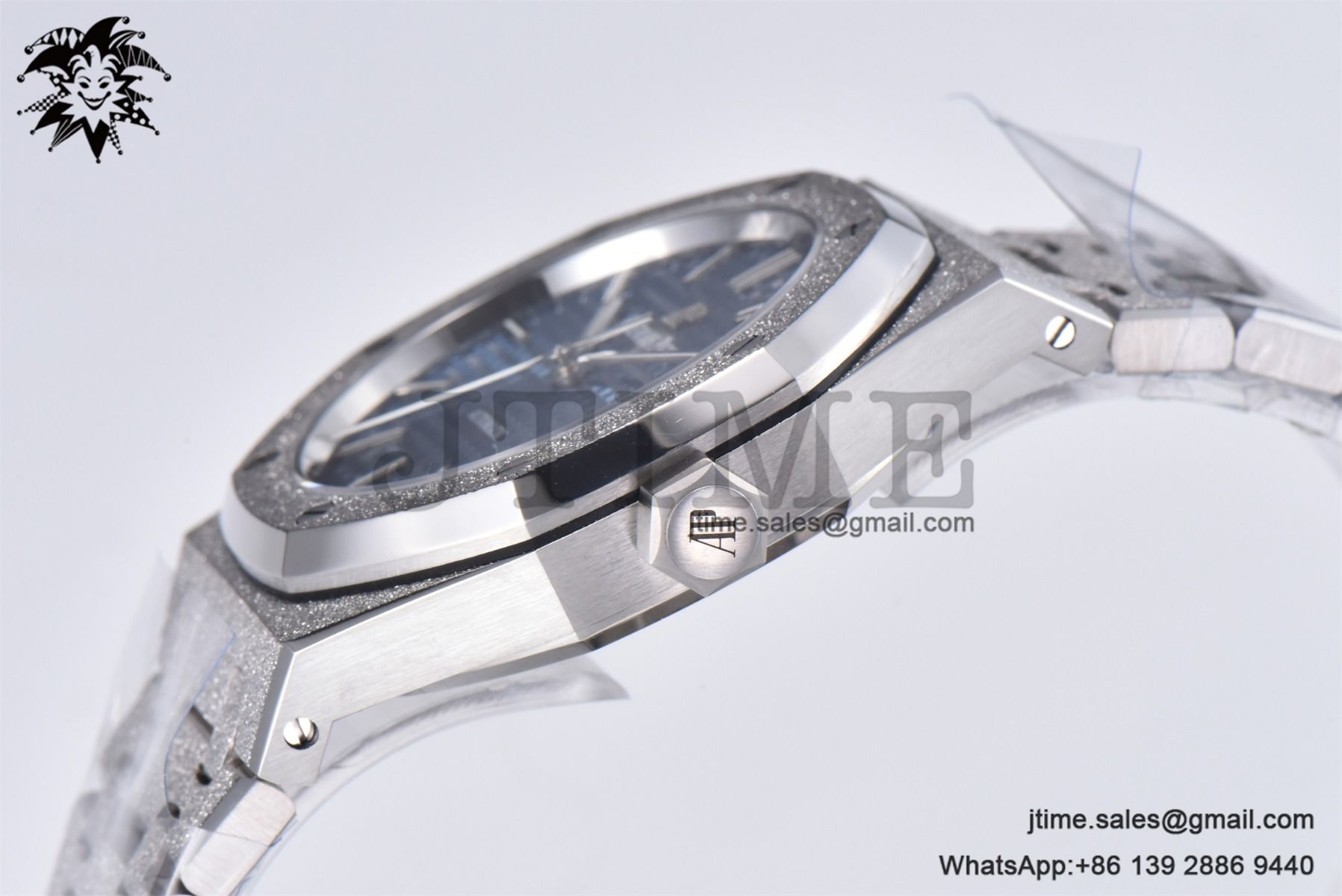 Royal Oak 37mm 15454 Frosted SS APSF 1:1 Best Edition Blue Textured Dial on Frosted SS Bracelet SA3120 Super Clone - Image 25