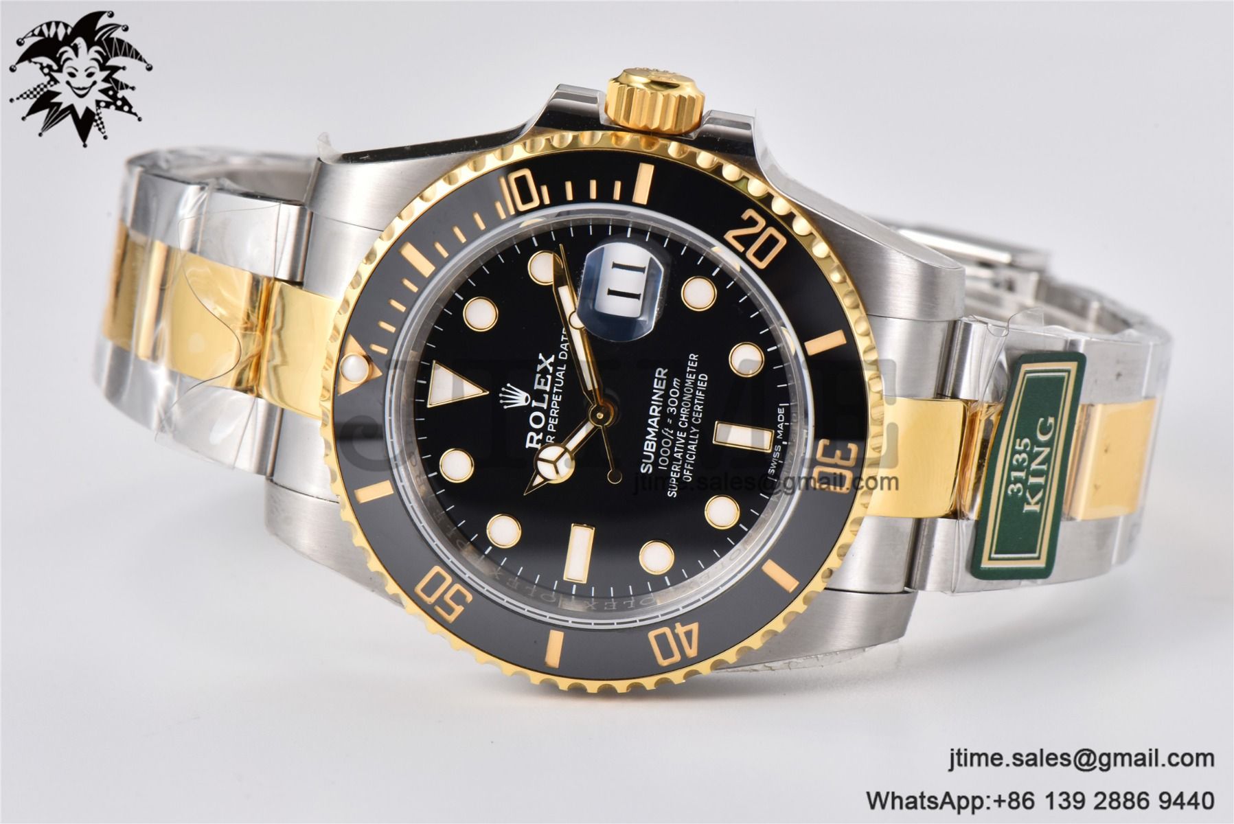 Submariner 116613 LN SS/YG Black Ceramic 904L Steel King 1:1 Best Edition VR3135 - Image 3