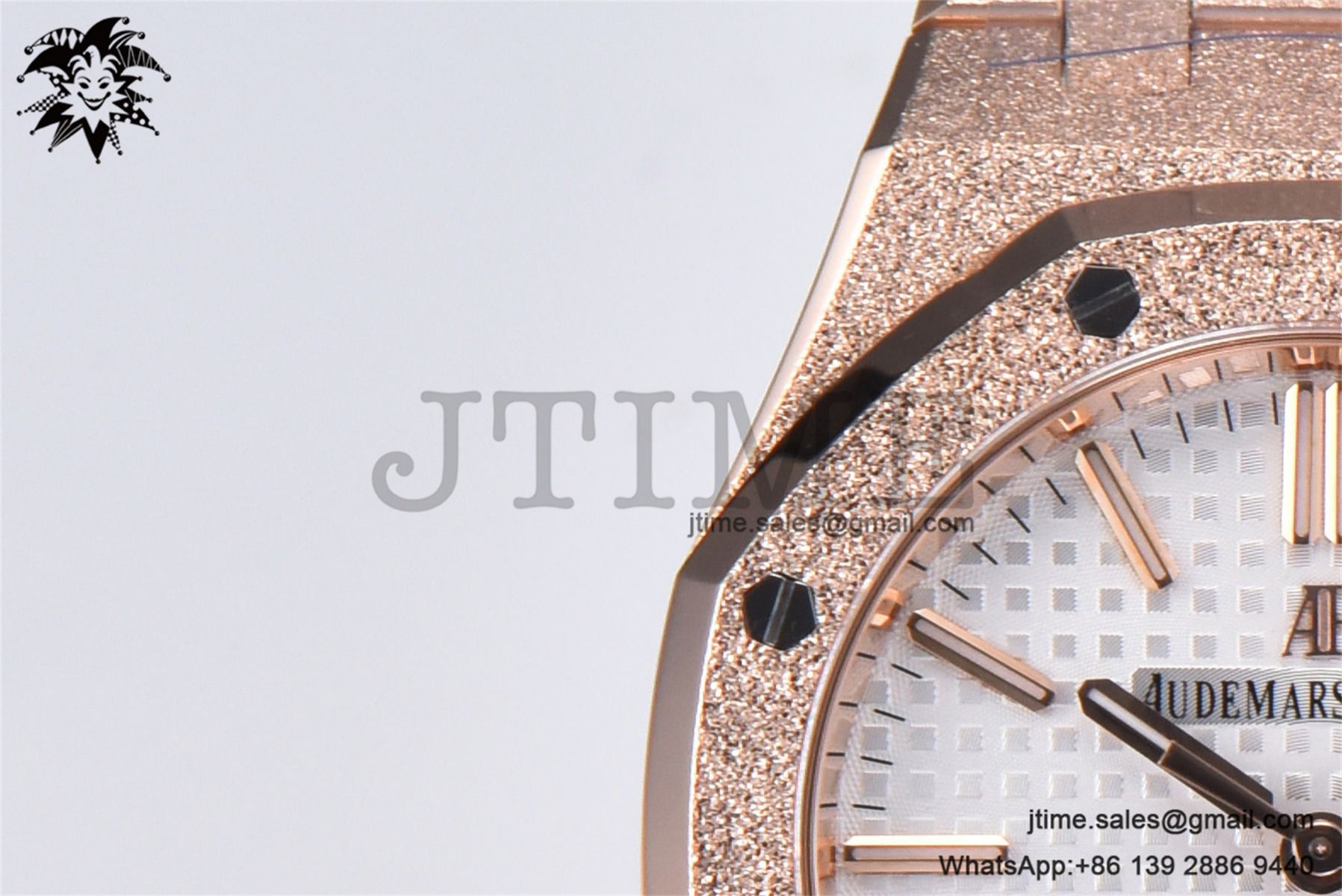 Royal Oak 37mm 15454 Frosted RG APSF 1:1 Best Edition White Textured Dial on Frosted RG Bracelet SA3120 Super Clone - Image 12