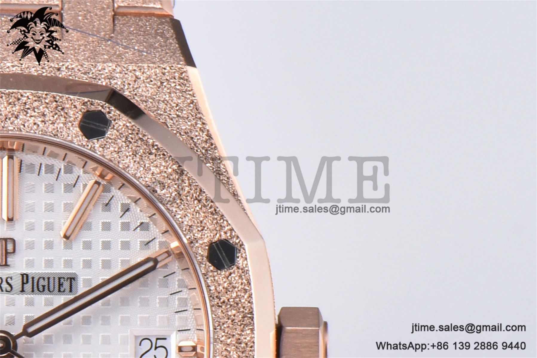 Royal Oak 37mm 15454 Frosted RG APSF 1:1 Best Edition White Textured Dial on Frosted RG Bracelet SA3120 Super Clone - Image 11