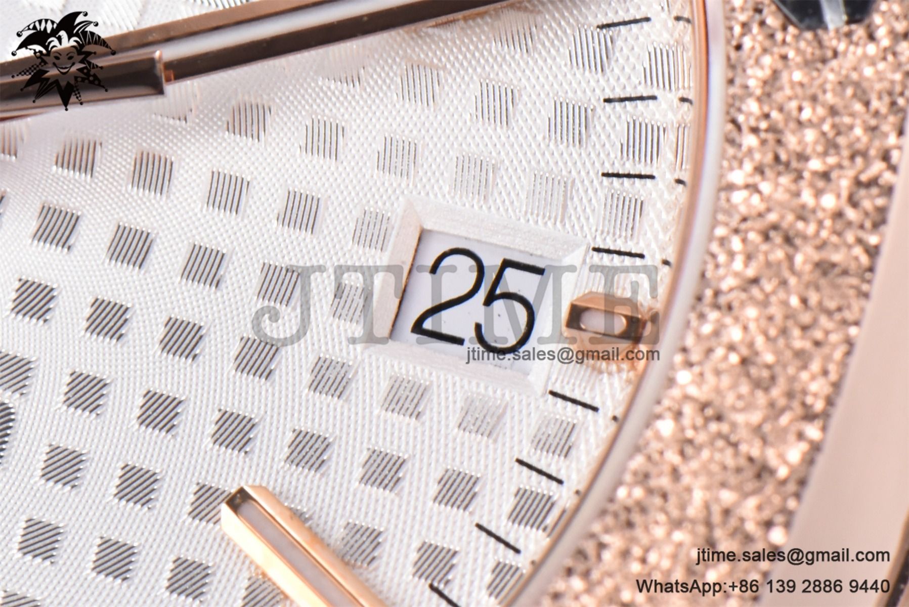 Royal Oak 37mm 15454 Frosted RG APSF 1:1 Best Edition White Textured Dial on Frosted RG Bracelet SA3120 Super Clone - Image 14