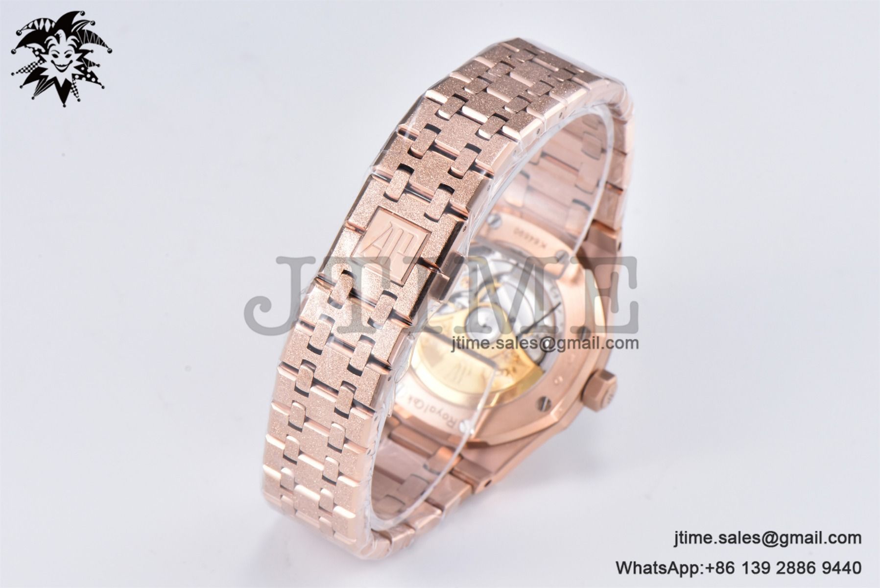 Royal Oak 37mm 15454 Frosted RG APSF 1:1 Best Edition White Textured Dial on Frosted RG Bracelet SA3120 Super Clone - Image 18