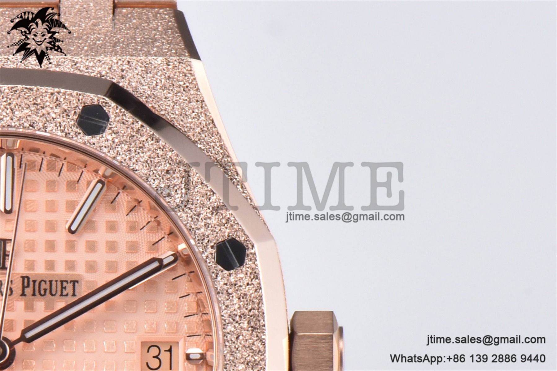 Royal Oak 37mm 15454 Frosted RG APSF 1:1 Best Edition RG Textured Dial on Frosted RG Bracelet SA3120 Super Clone - Image 8