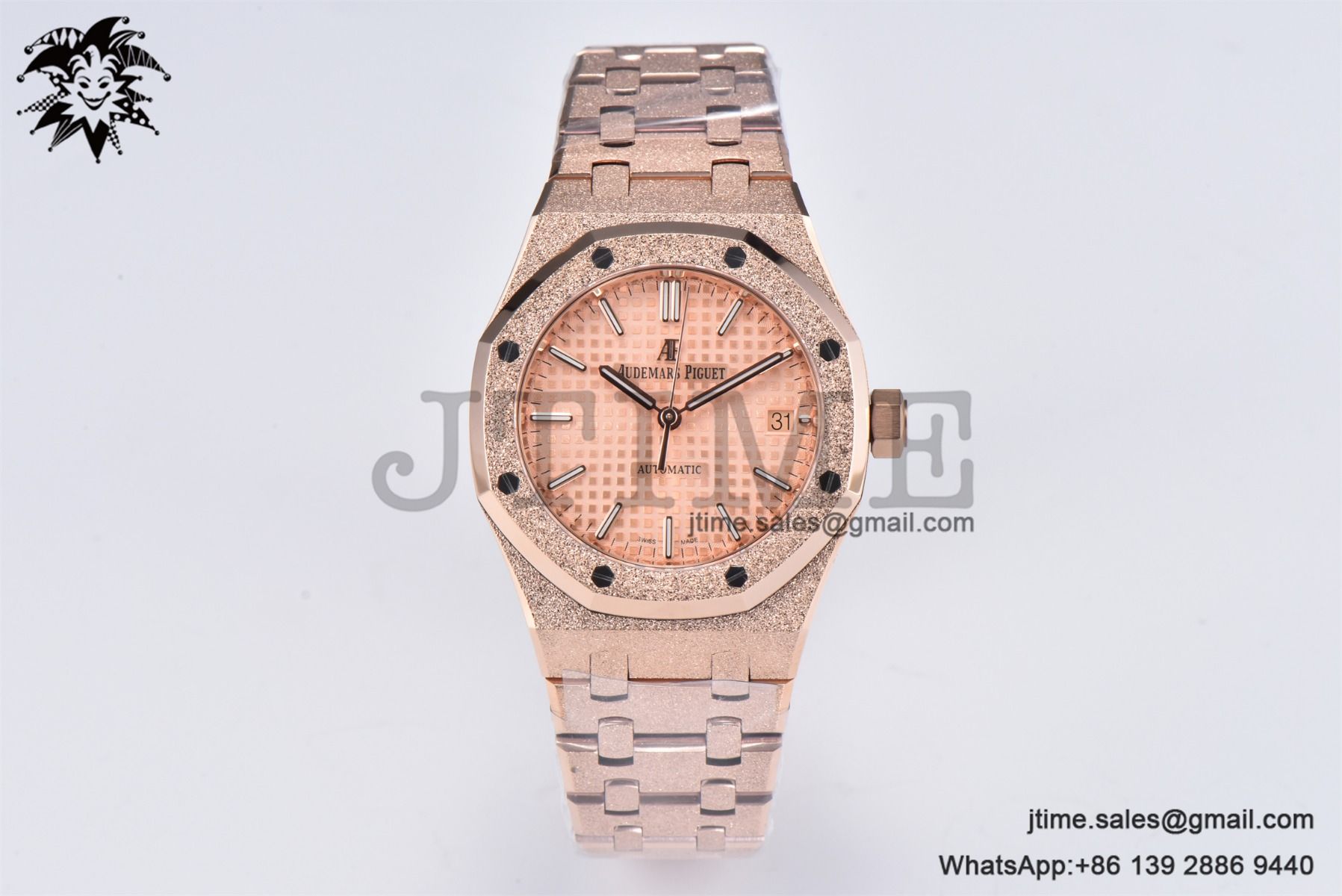 Royal Oak 37mm 15454 Frosted RG APSF 1:1 Best Edition RG Textured Dial on Frosted RG Bracelet SA3120 Super Clone - Image 3