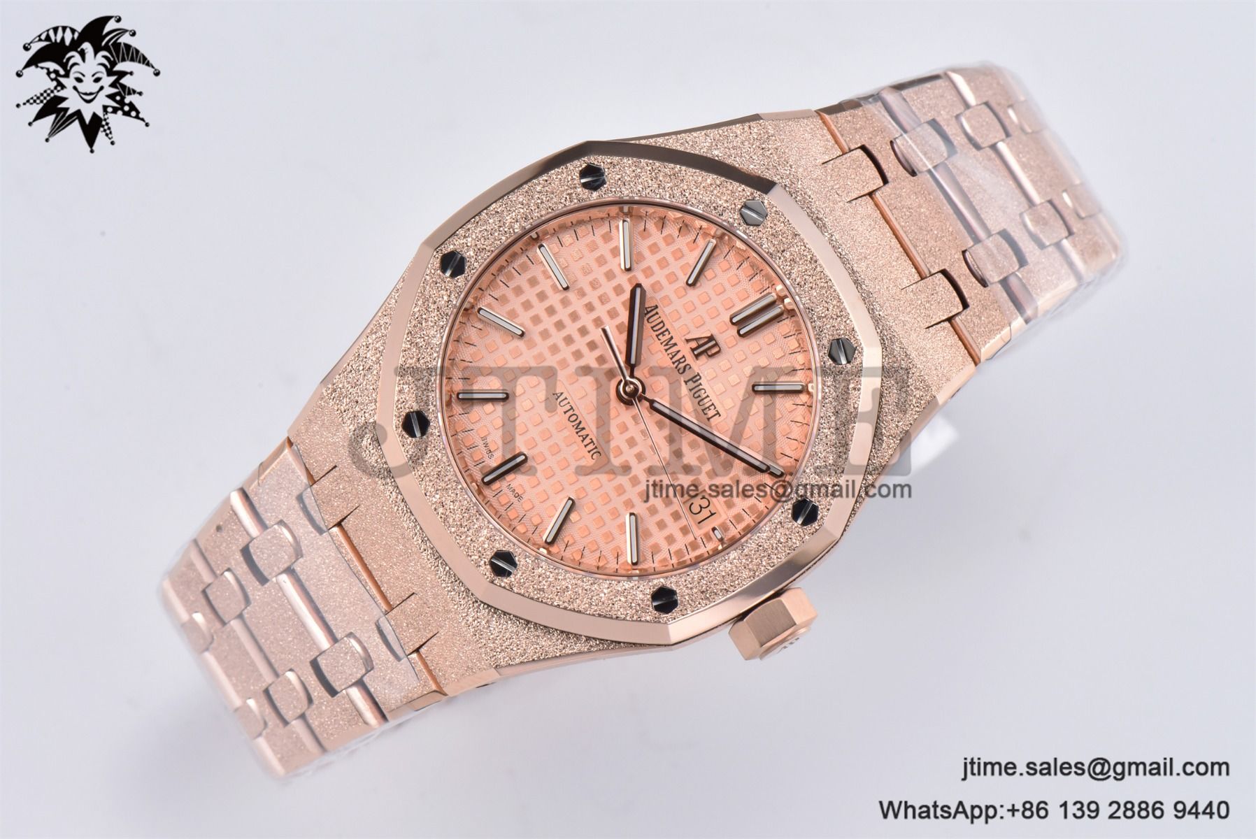 Royal Oak 37mm 15454 Frosted RG APSF 1:1 Best Edition RG Textured Dial on Frosted RG Bracelet SA3120 Super Clone - Image 2