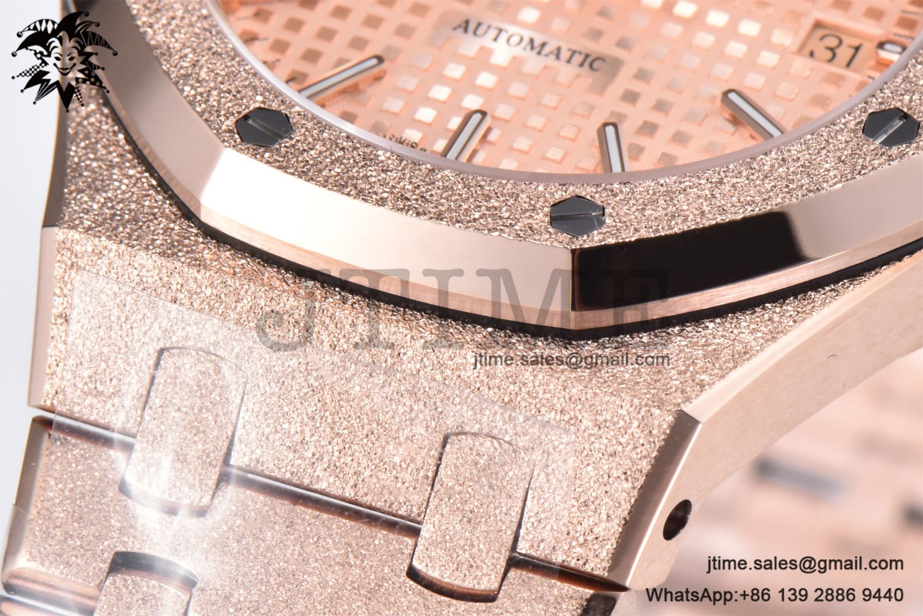 Royal Oak 37mm 15454 Frosted RG APSF 1:1 Best Edition RG Textured Dial on Frosted RG Bracelet SA3120 Super Clone - Image 11