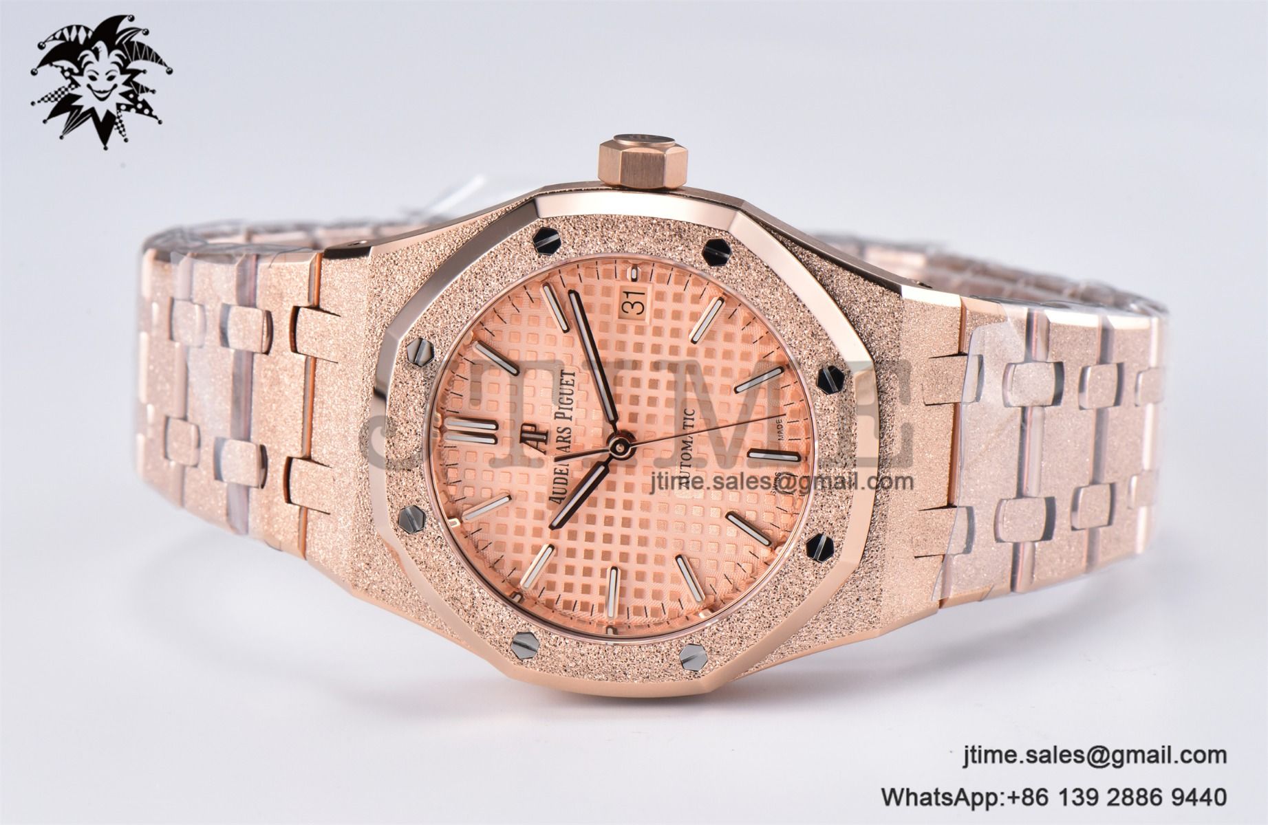 Royal Oak 37mm 15454 Frosted RG APSF 1:1 Best Edition RG Textured Dial on Frosted RG Bracelet SA3120 Super Clone - Image 5