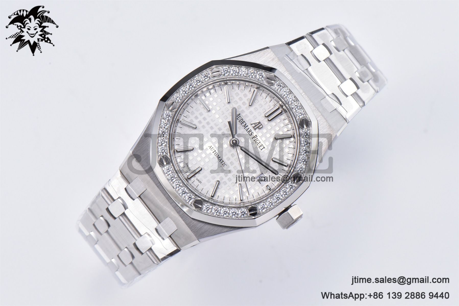 Royal Oak 37mm 15451 SS APSF 1:1 Best Edition White Textured Dial on SS Bracelet SA3120 Super Clone - Image 3
