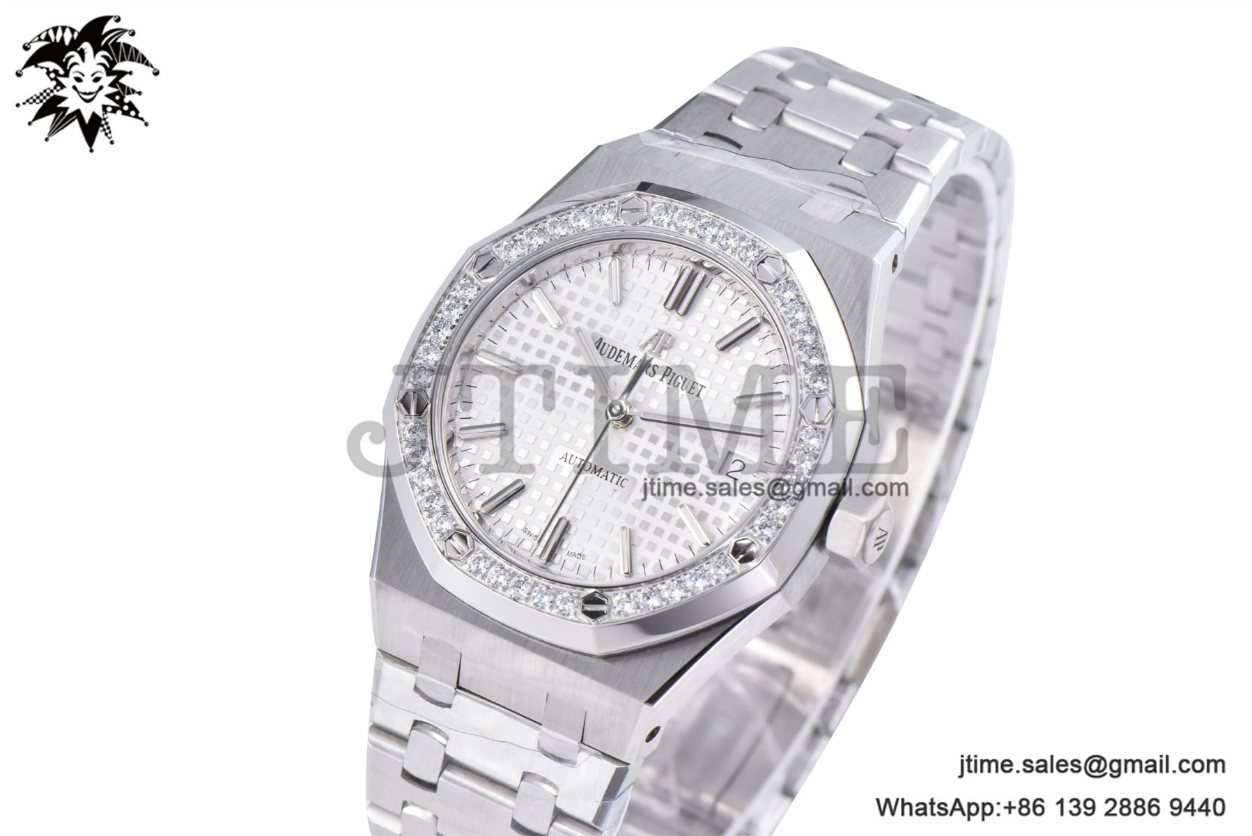 Royal Oak 37mm 15451 SS APSF 1:1 Best Edition White Textured Dial on SS Bracelet SA3120 Super Clone
