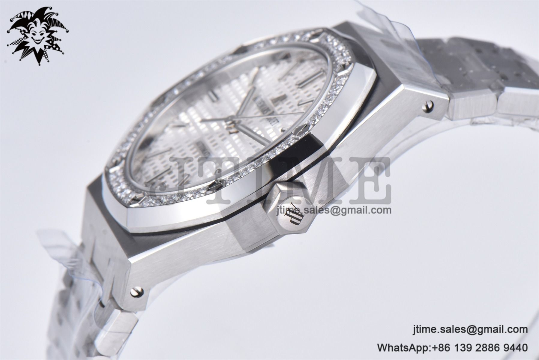 Royal Oak 37mm 15451 SS APSF 1:1 Best Edition White Textured Dial on SS Bracelet SA3120 Super Clone - Image 5