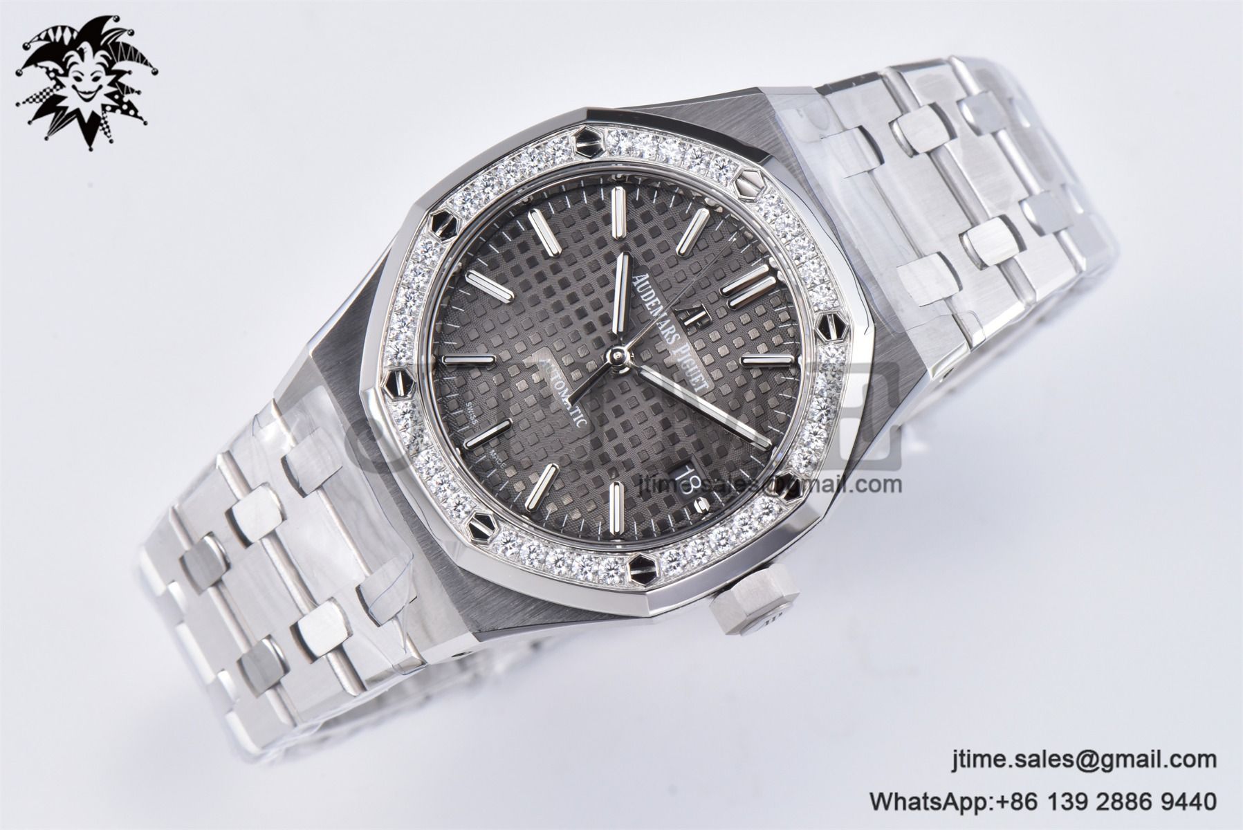 Royal Oak 37mm 15451 SS APSF 1:1 Best Edition Gray Textured Dial on SS Bracelet SA3120 Super Clone - Image 4