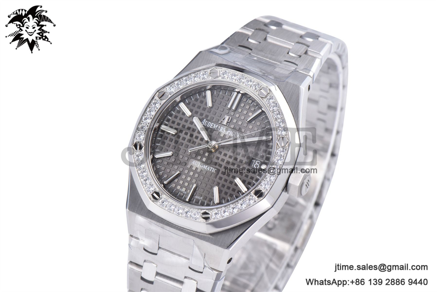 Royal Oak 37mm 15451 SS APSF 1:1 Best Edition Gray Textured Dial on SS Bracelet SA3120 Super Clone