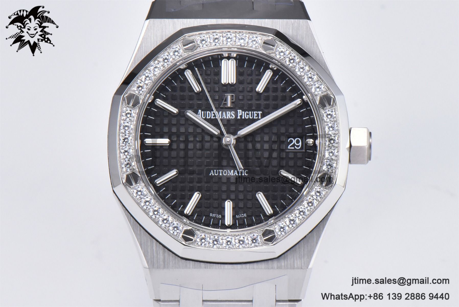 Royal Oak 37mm 15451 SS APSF 1:1 Best Edition Black Textured Dial on SS Bracelet SA3120 Super Clone - Image 5
