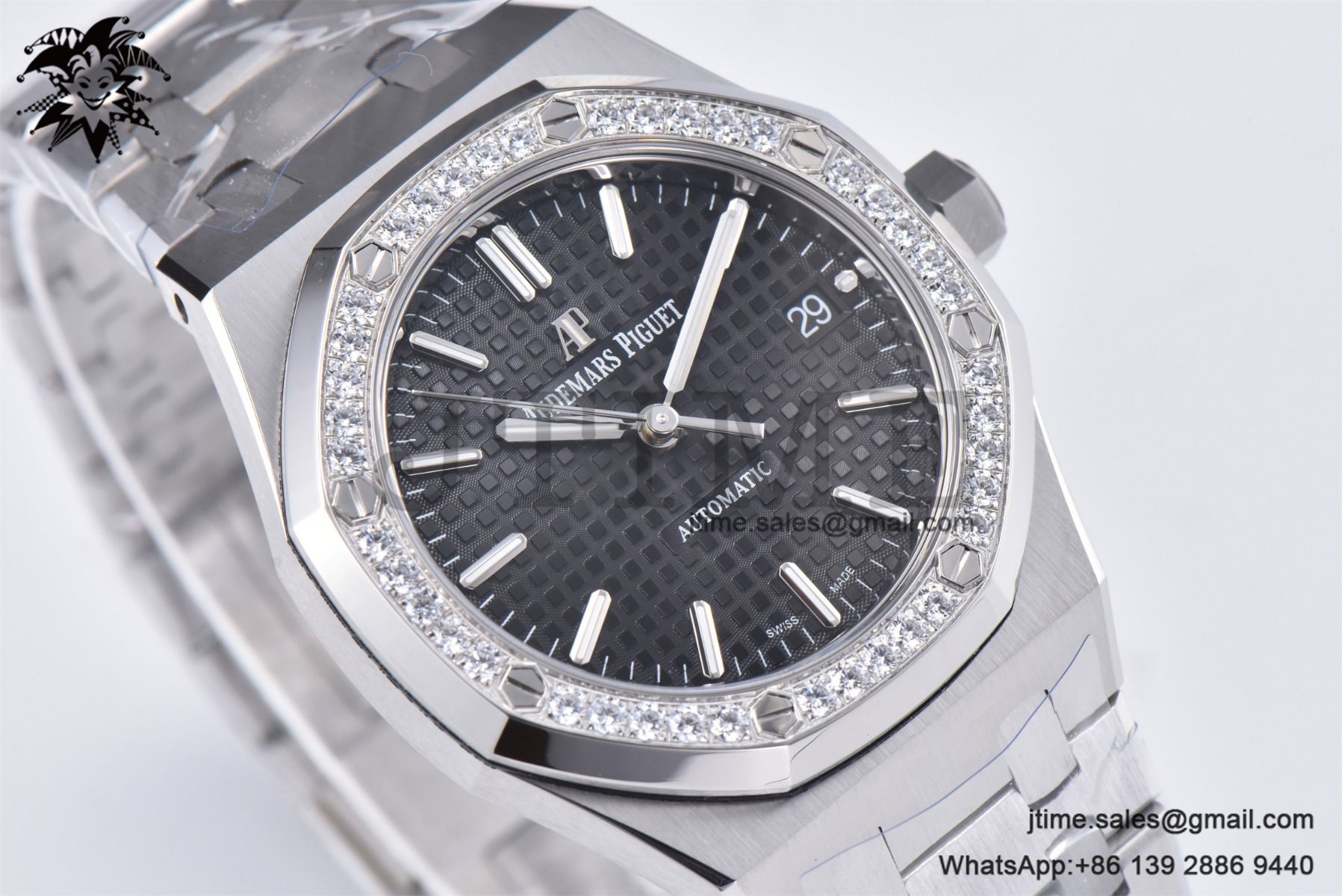 Royal Oak 37mm 15451 SS APSF 1:1 Best Edition Black Textured Dial on SS Bracelet SA3120 Super Clone - Image 6