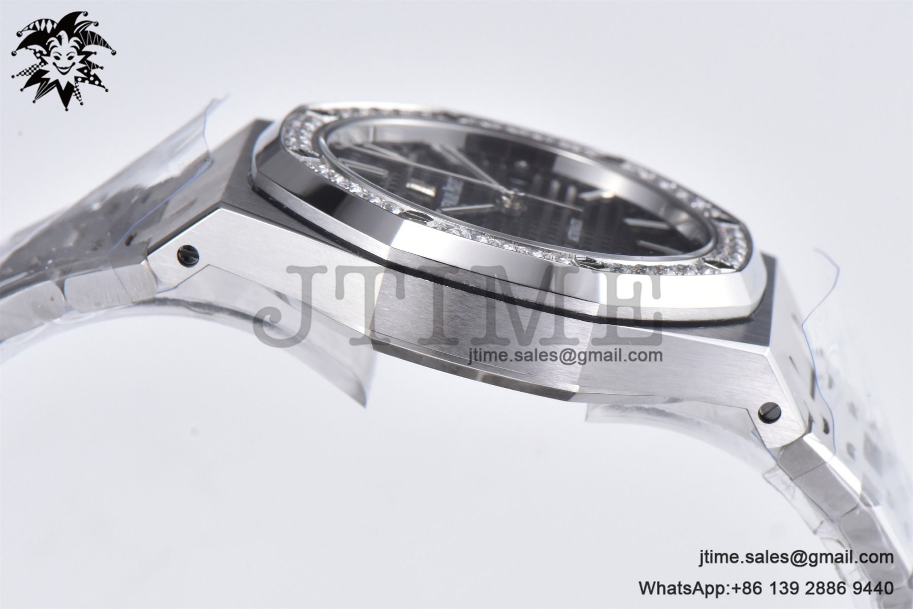 Royal Oak 37mm 15451 SS APSF 1:1 Best Edition Black Textured Dial on SS Bracelet SA3120 Super Clone - Image 8