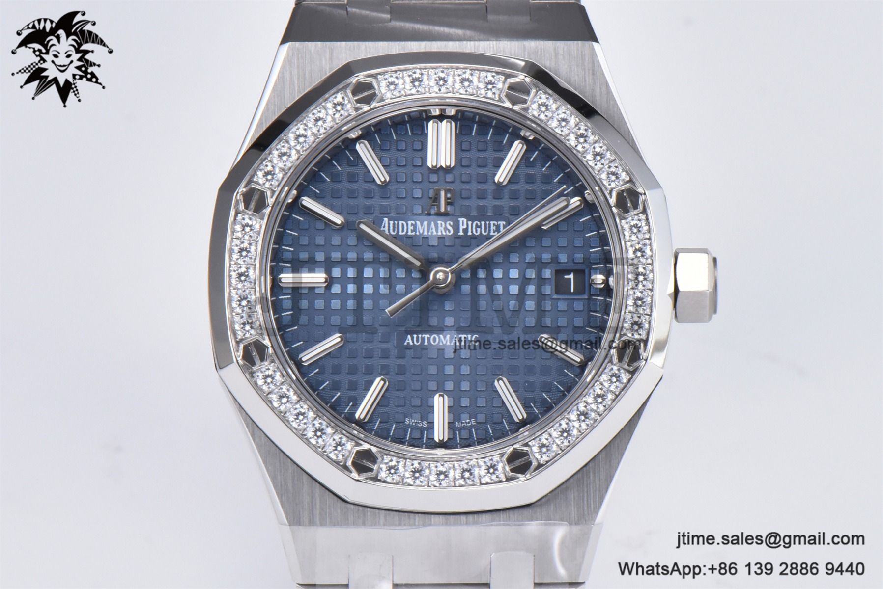 Royal Oak 37mm 15451 SS APSF 1:1 Best Edition Blue Textured Dial on SS Bracelet SA3120 Super Clone - Image 3