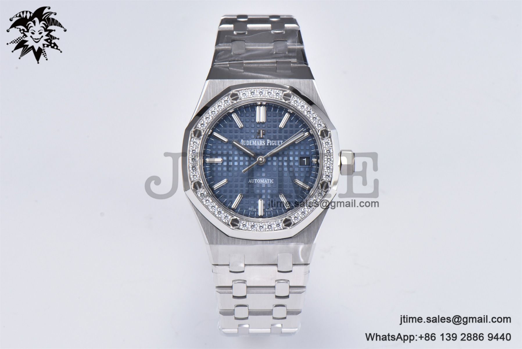 Royal Oak 37mm 15451 SS APSF 1:1 Best Edition Blue Textured Dial on SS Bracelet SA3120 Super Clone - Image 4