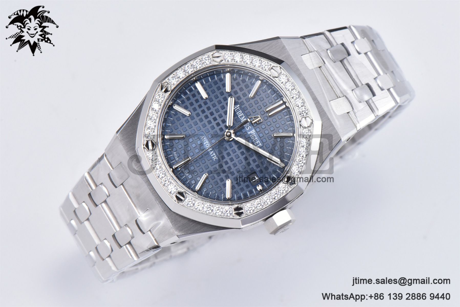 Royal Oak 37mm 15451 SS APSF 1:1 Best Edition Blue Textured Dial on SS Bracelet SA3120 Super Clone - Image 2
