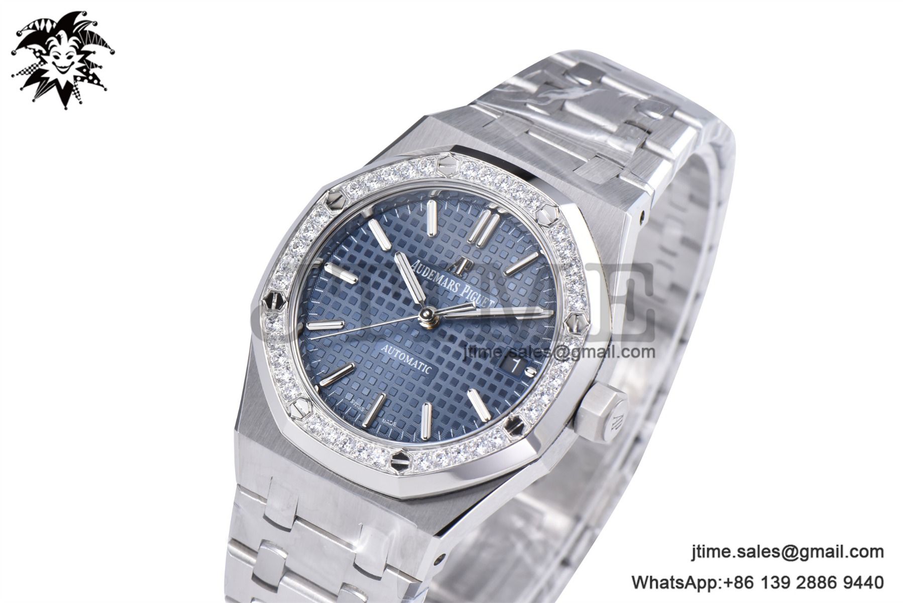 Royal Oak 37mm 15451 SS APSF 1:1 Best Edition Blue Textured Dial on SS Bracelet SA3120 Super Clone