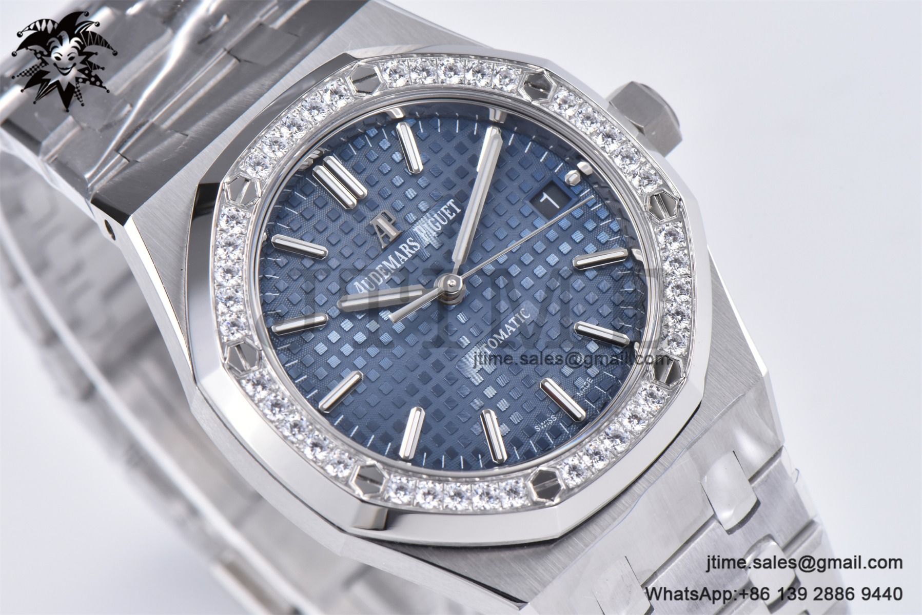 Royal Oak 37mm 15451 SS APSF 1:1 Best Edition Blue Textured Dial on SS Bracelet SA3120 Super Clone - Image 5
