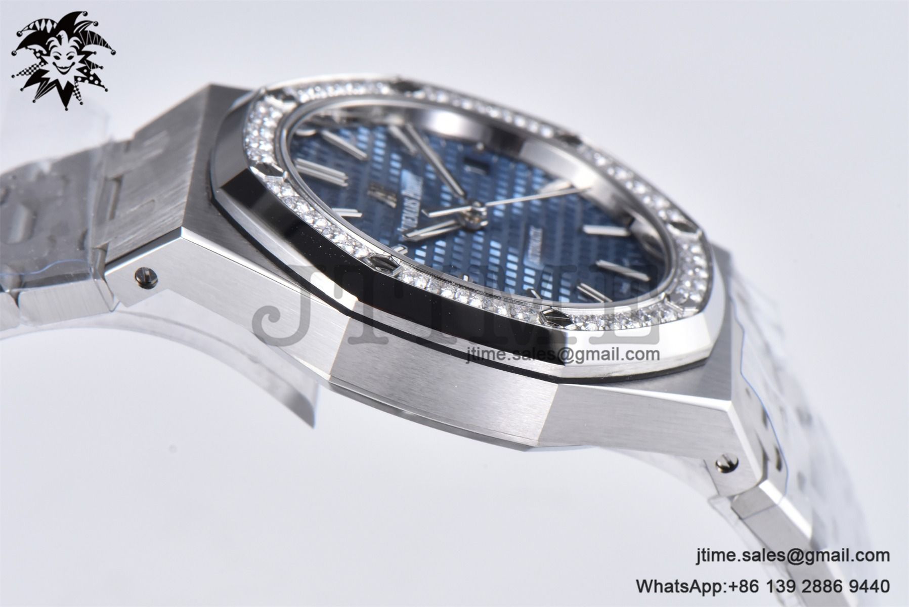 Royal Oak 37mm 15451 SS APSF 1:1 Best Edition Blue Textured Dial on SS Bracelet SA3120 Super Clone - Image 8