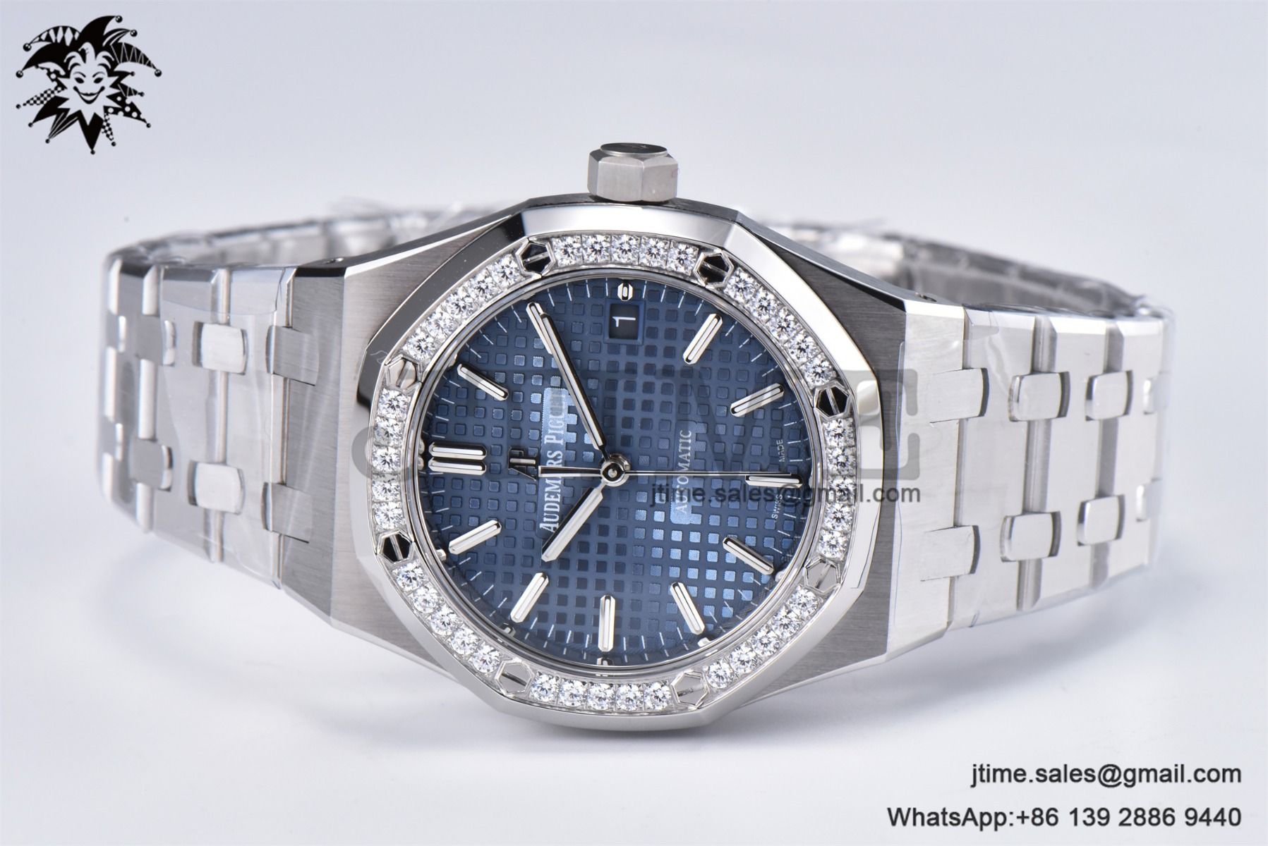 Royal Oak 37mm 15451 SS APSF 1:1 Best Edition Blue Textured Dial on SS Bracelet SA3120 Super Clone - Image 6