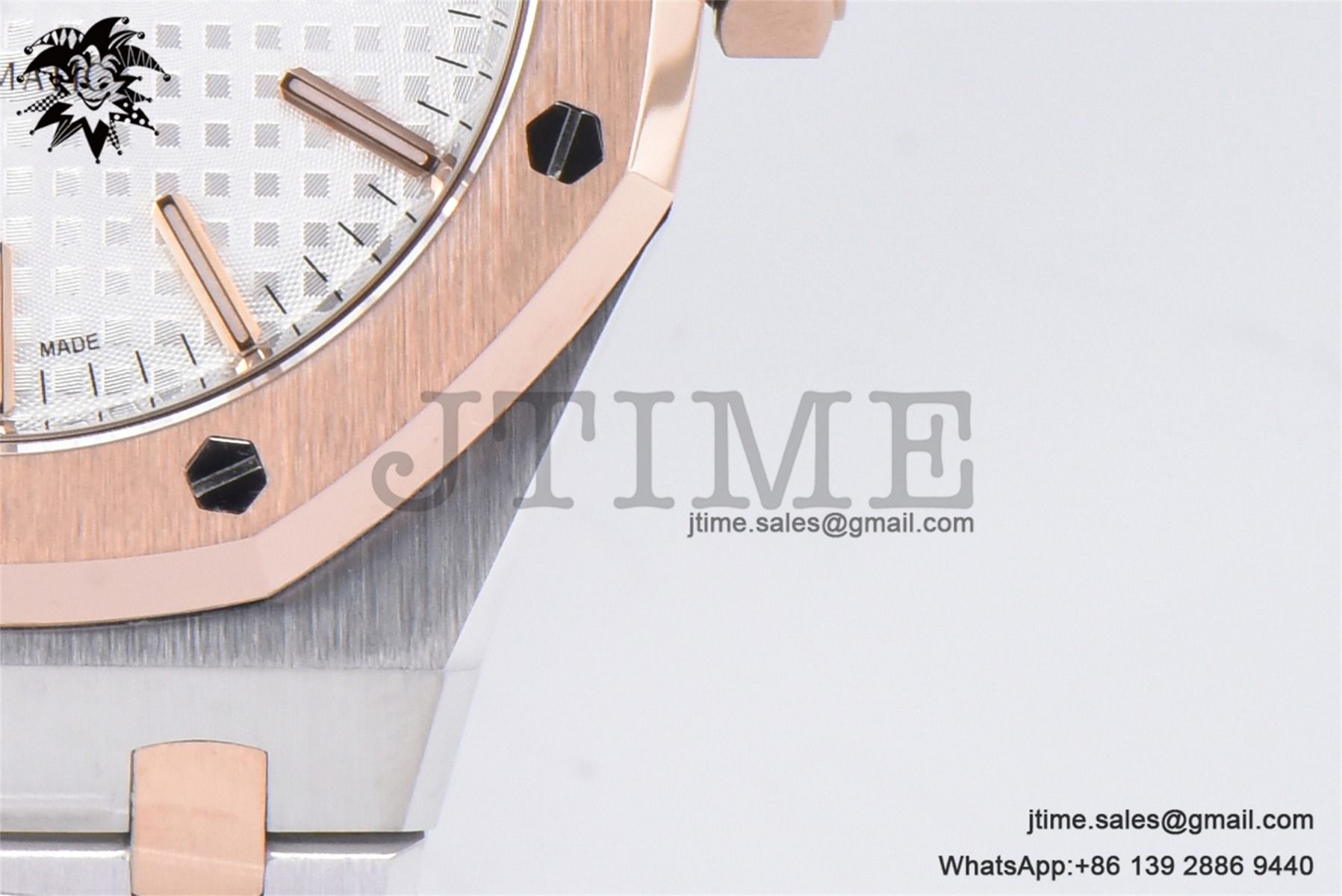 Royal Oak 37mm 15450 SS/RG APSF 1:1 Best Edition White Textured Dial on SS /RG Bracelet SA3120 Super Clone - Image 9