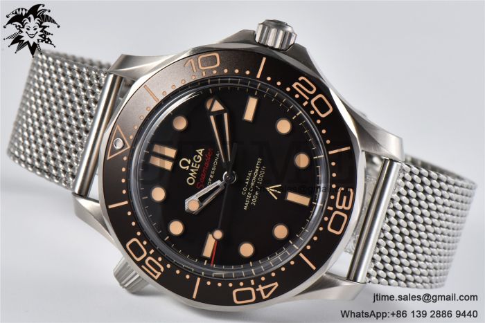 Seamaster 300 "No Time to Die" Limited Edition ORF 1:1 Best Edition on SS Mesh Bracelet A8806 - Image 4