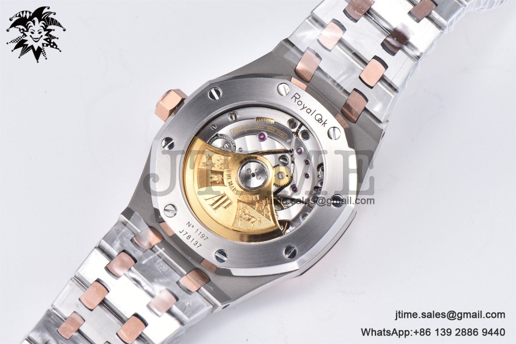 Royal Oak 37mm 15450 SS/RG APSF 1:1 Best Edition White Textured Dial on SS /RG Bracelet SA3120 Super Clone - Image 19