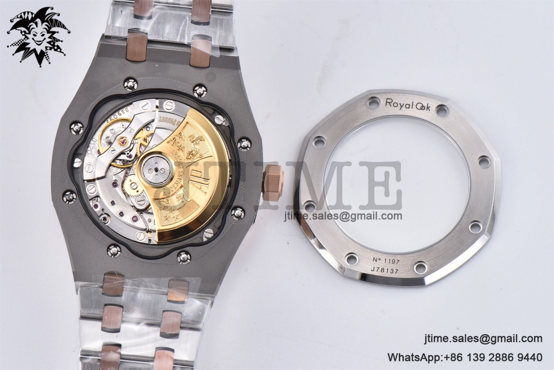 Royal Oak 37mm 15450 SS/RG APSF 1:1 Best Edition White Textured Dial on SS /RG Bracelet SA3120 Super Clone - Image 25